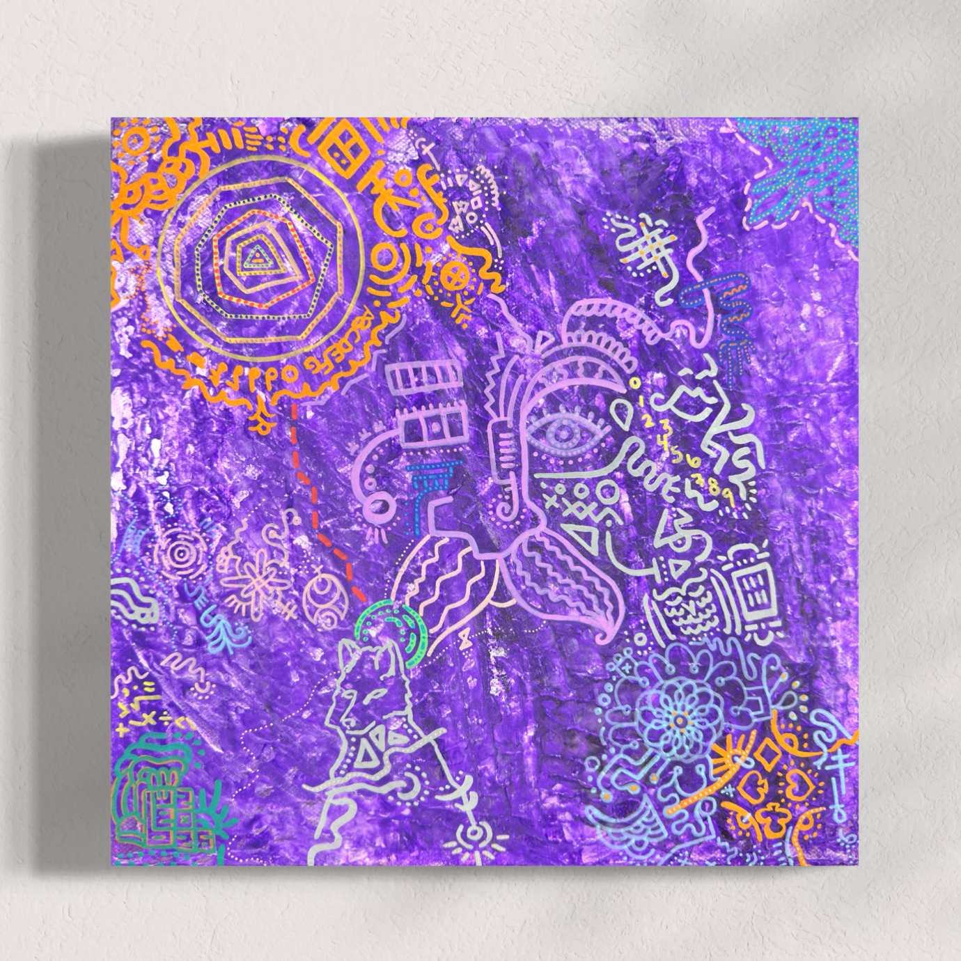  Wesley Ethyn Bowers,  AMETHYSTINE   (2026). Acrylic on Canvas, 10 x 10".