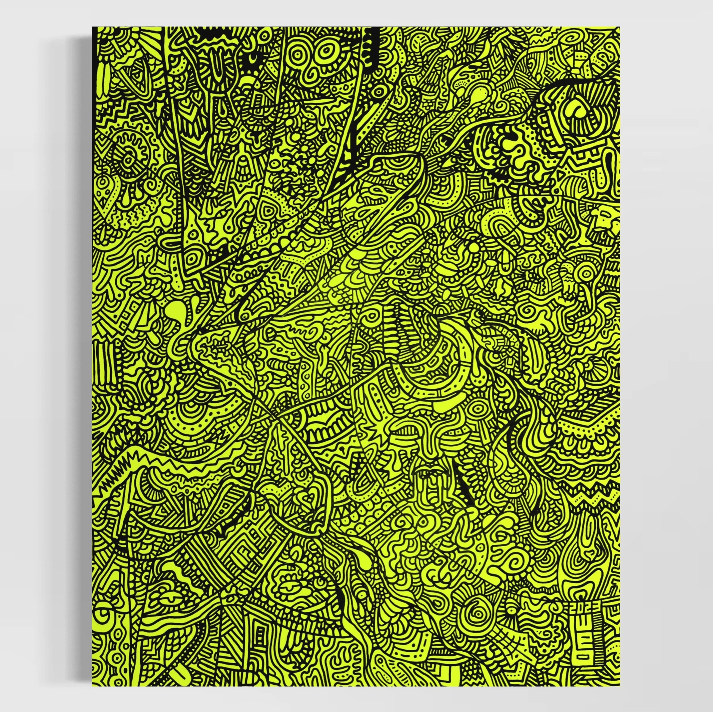  Wesley Ethyn Bowers,  LIVESTREAMS: CUT   (2023). Acrylic on Wood Panel, 20" x 16".