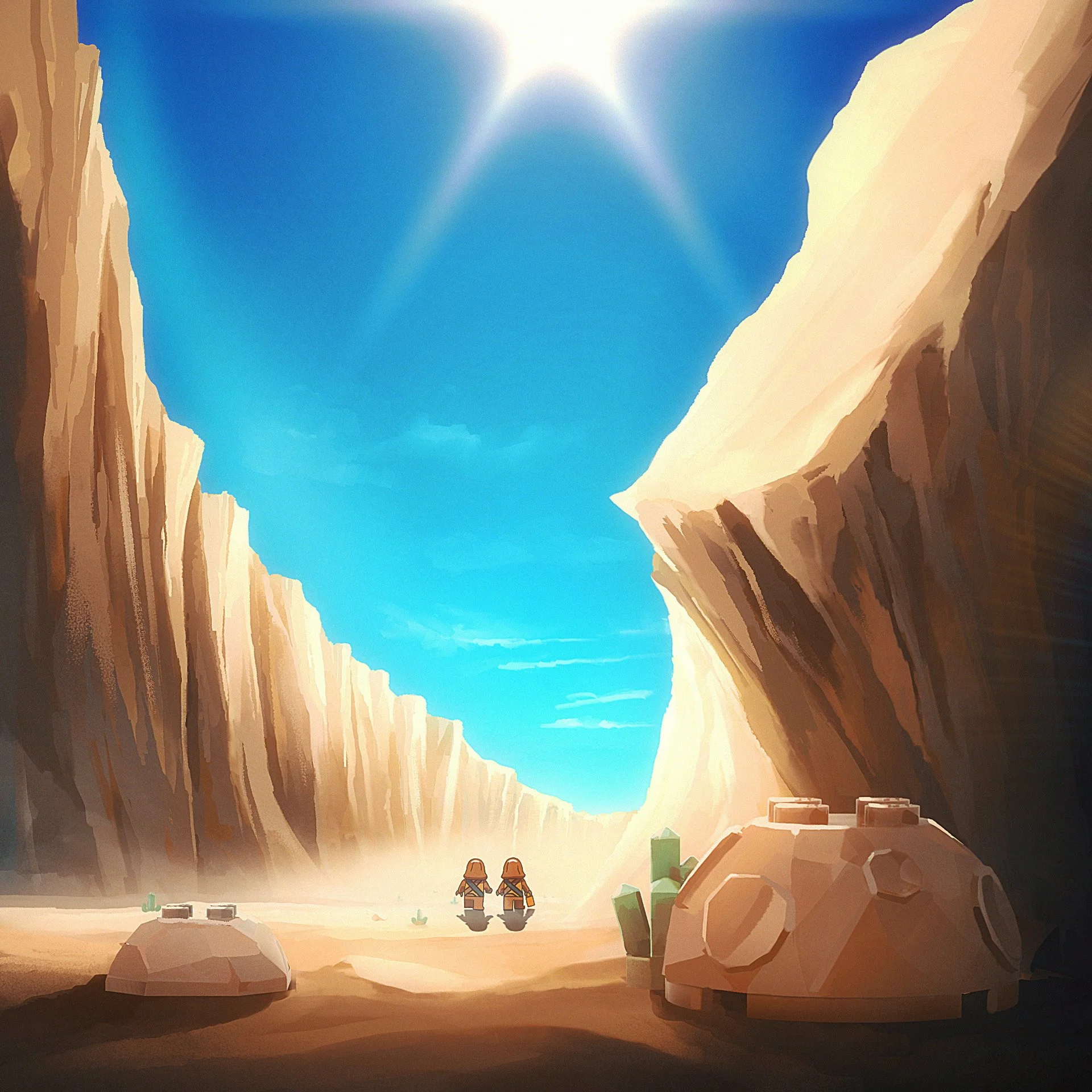 Picnic Studio Animation LEGO Star Wars Anime 2d Pod Racers Jawas AT-ATs