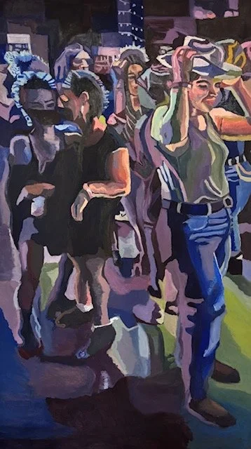 Self-Portrait Queer Halloween Dance 2025, Oil on Canvas