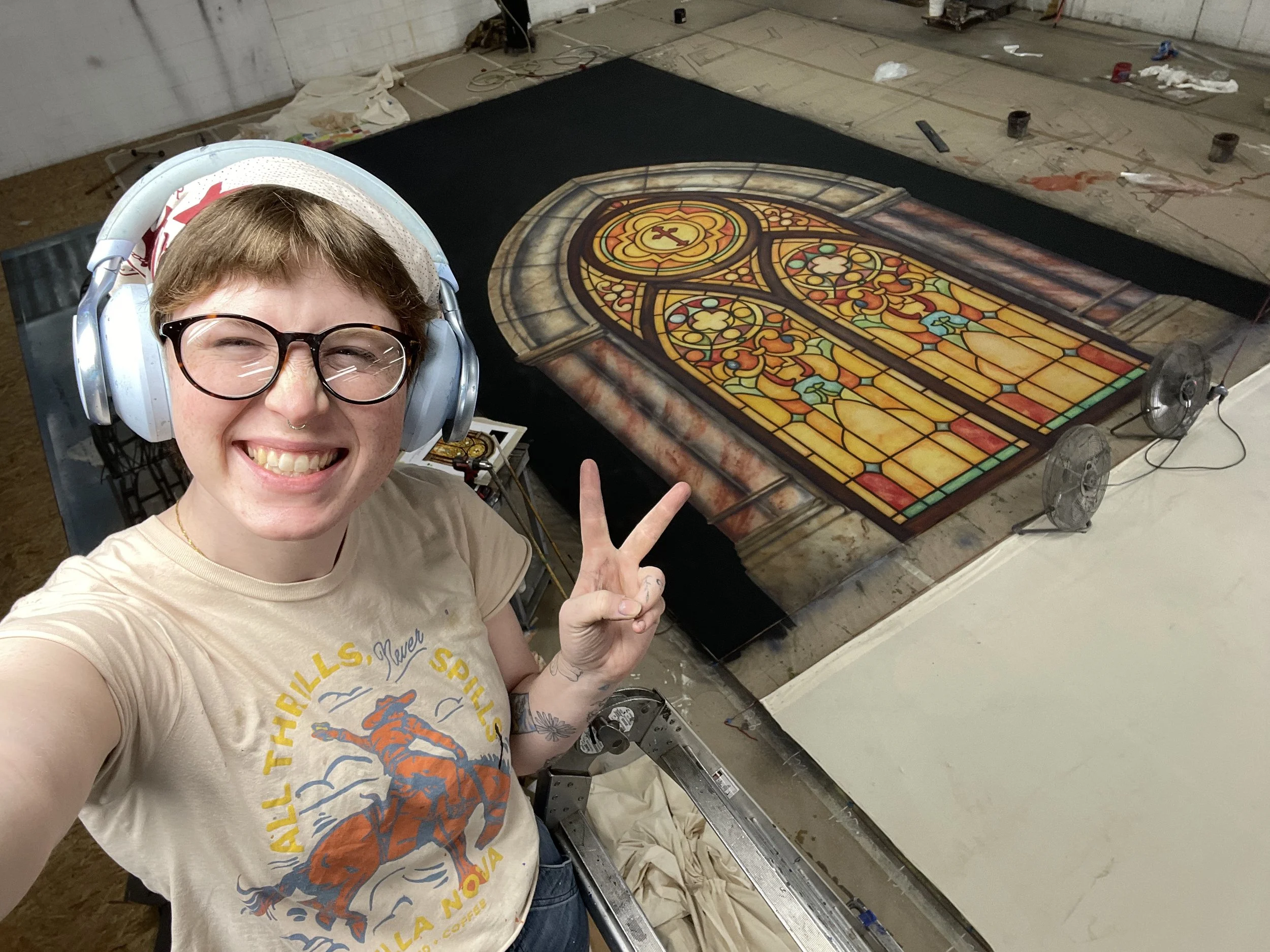 Photo taken from top of ladder