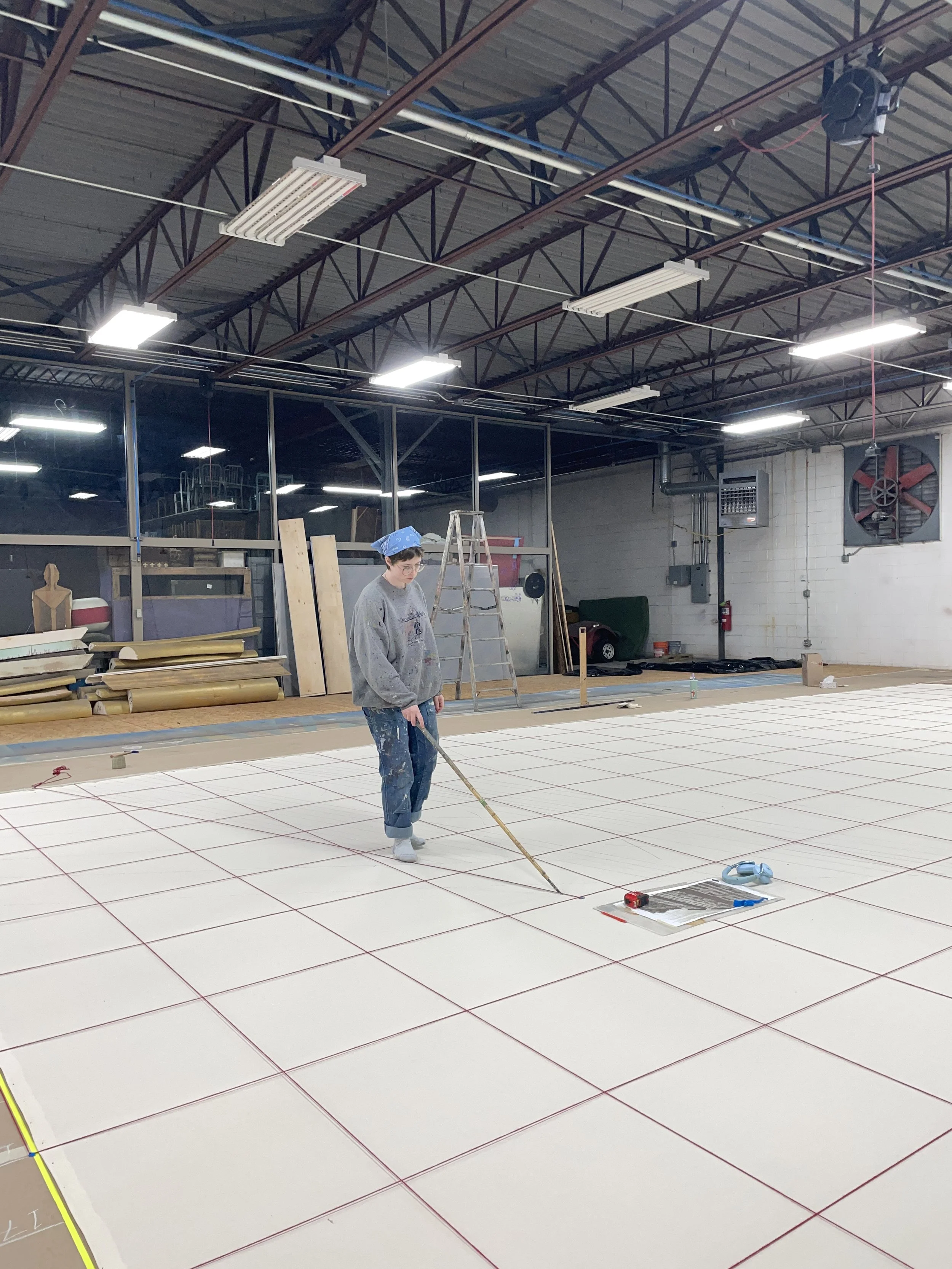 Blue tack and yarn to map perspective