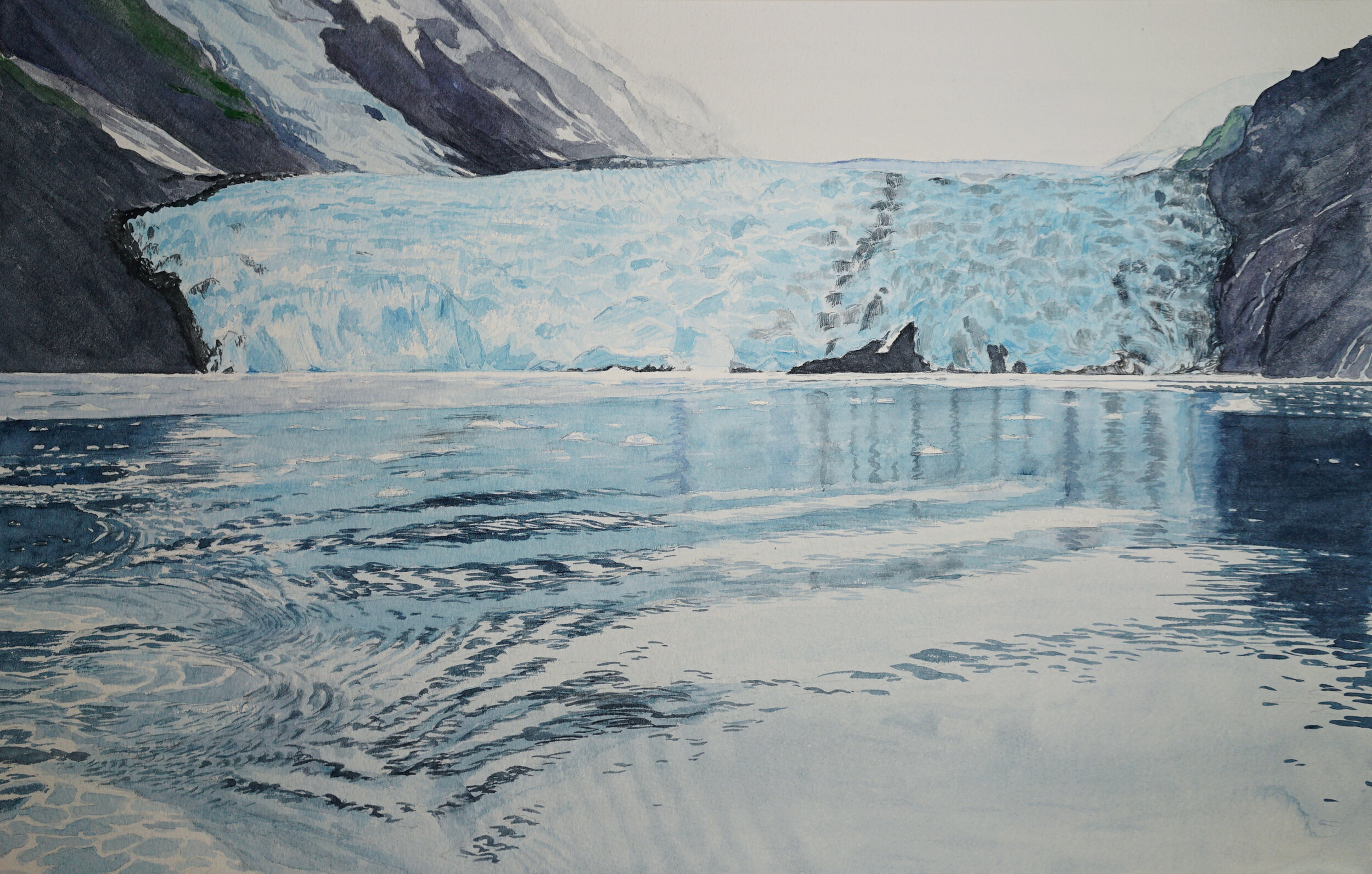 Prince William Sound Tidewater Glacier, 15x22", 2019