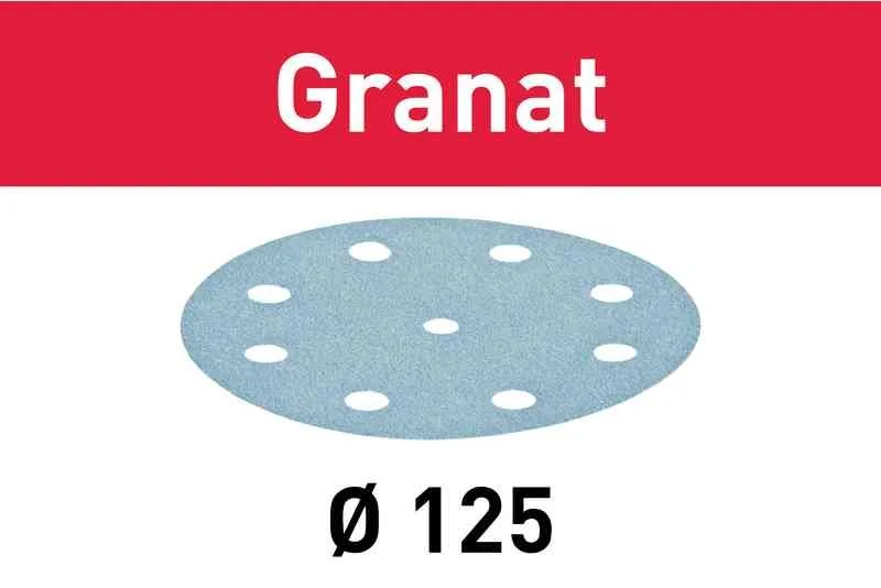 Abrasive sheet Granat STF D125/8 100 Pack