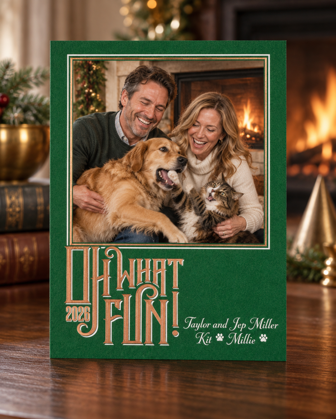 Elegant Gold Foil New Year Greeting Card