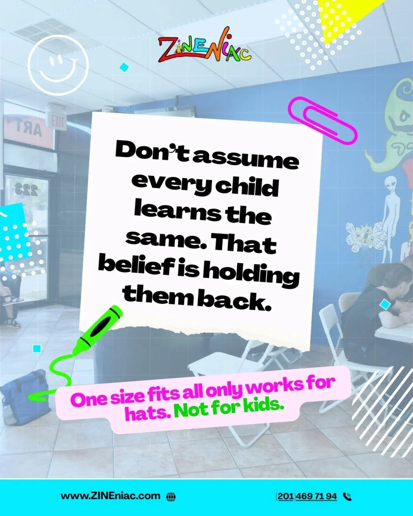 Every child has a voice, a rhythm, a way of understanding the world.
That’s why cookie-cutter education doesn’t work.
At Zineniac, we celebrate individual growth through creative learning.
Because real learning starts with real understand