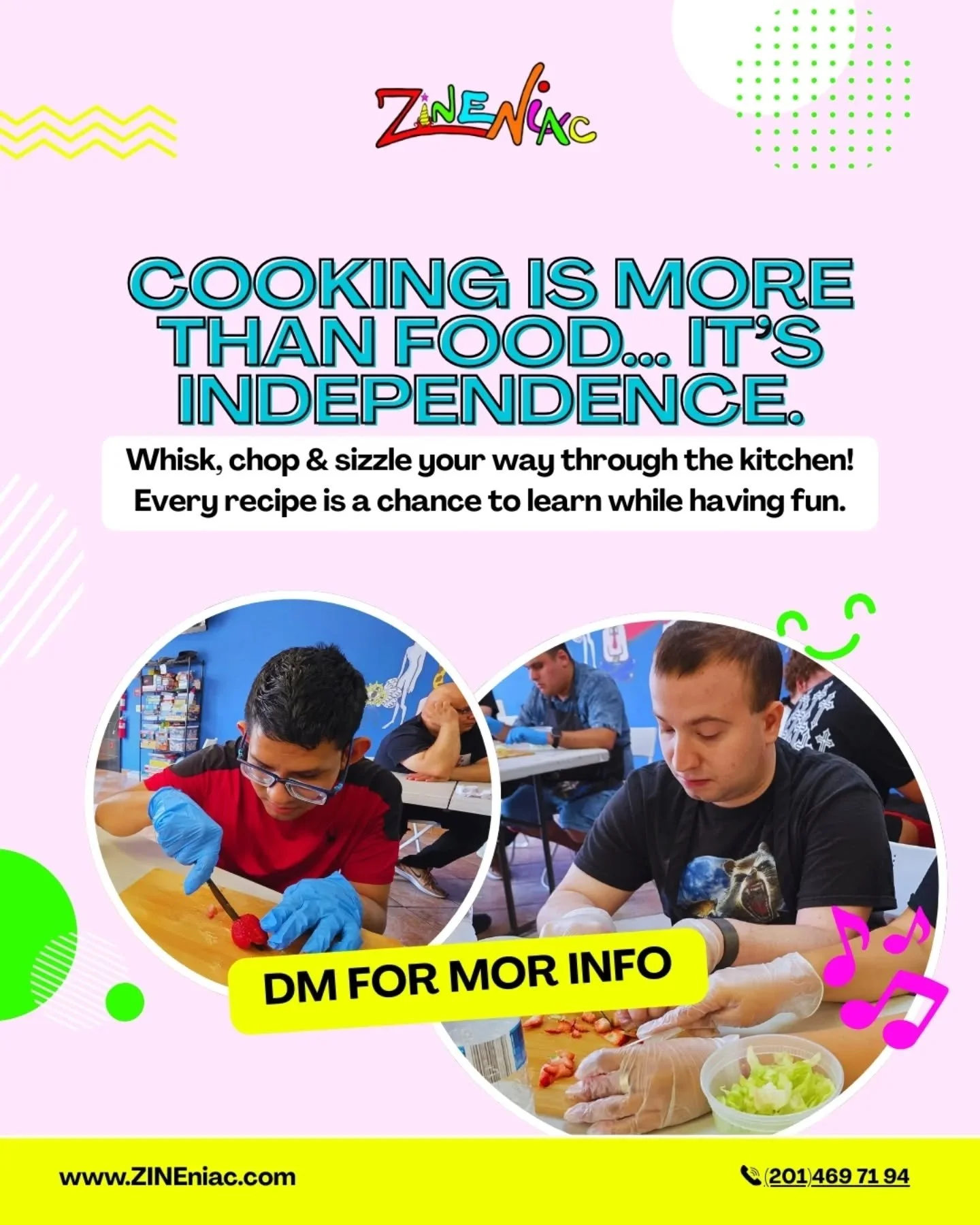 At ZINEniac, our cooking classes teach more than just recipes.
✨ Students whisk, chop, and sizzle their way through lessons filled with fun an creativity.

🧠 From focus and organization to problem-solving and teamwork, every dish builds confidence, 