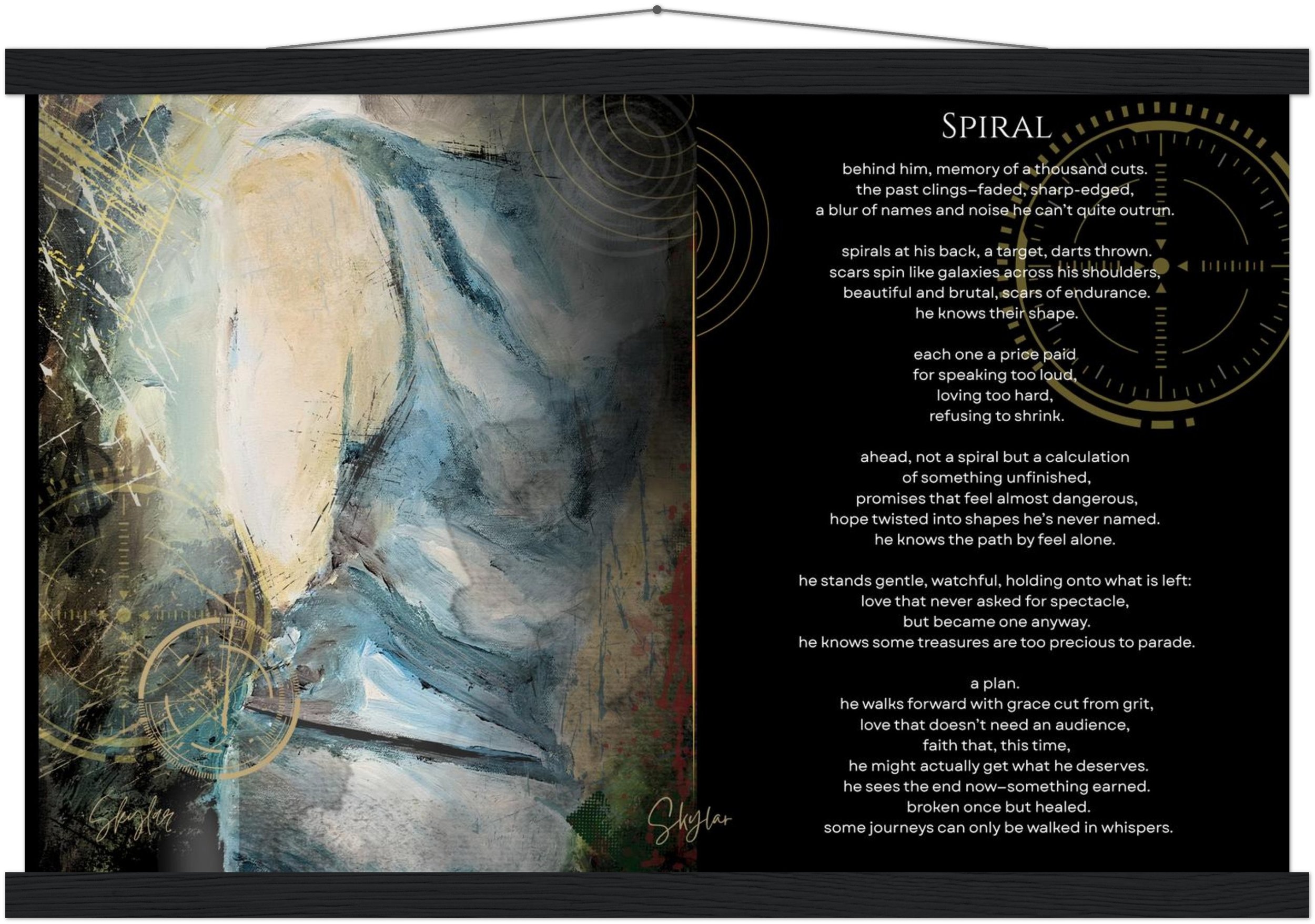 Spiral Poster Hanger with Poem