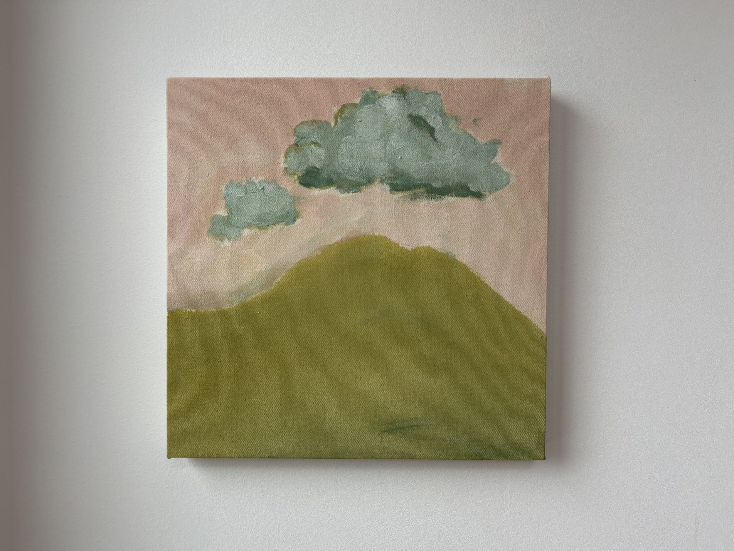 Cloud duo, 2025, 12 x 12", oil on canvas