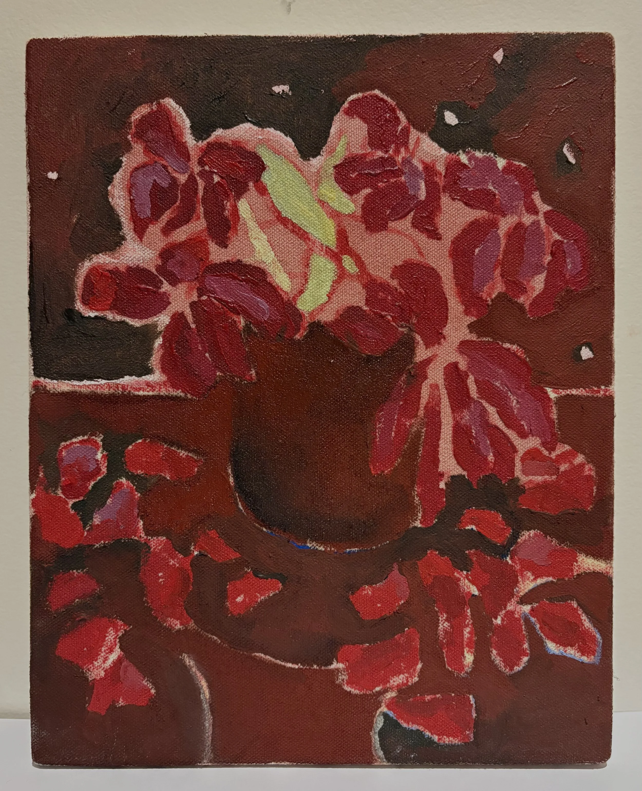 Dahlias, 2024, 8 x 10",  oil on canvas - sold