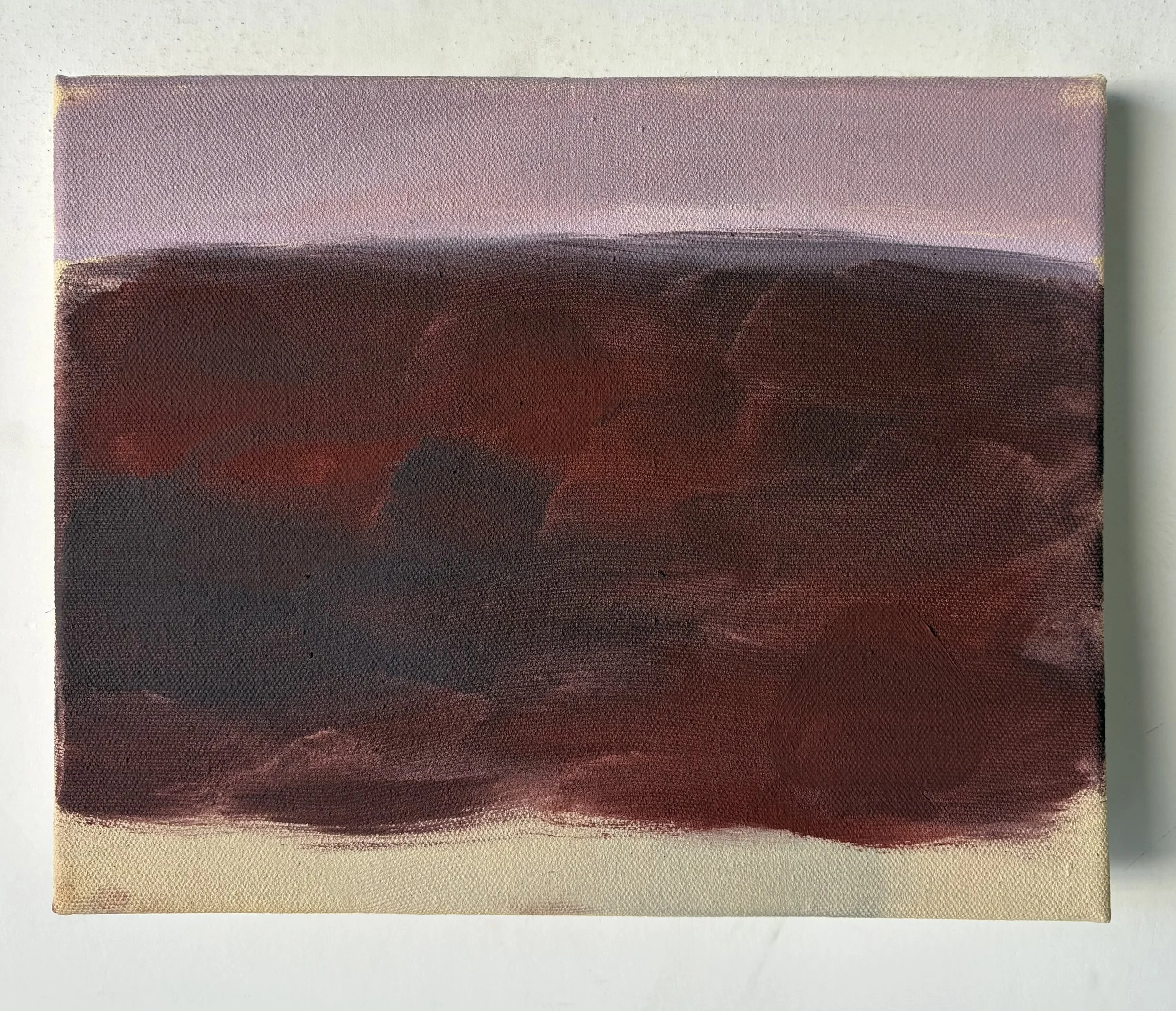 The sea in red and pink, 2026, 10 x 8", oil on canvas