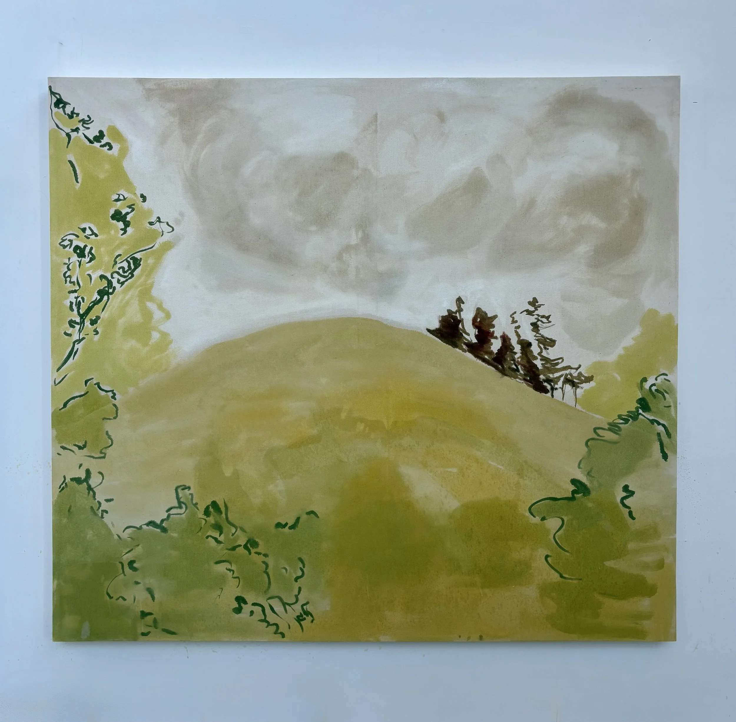 Hillside, 2025, 45 x 50", oil on canvas