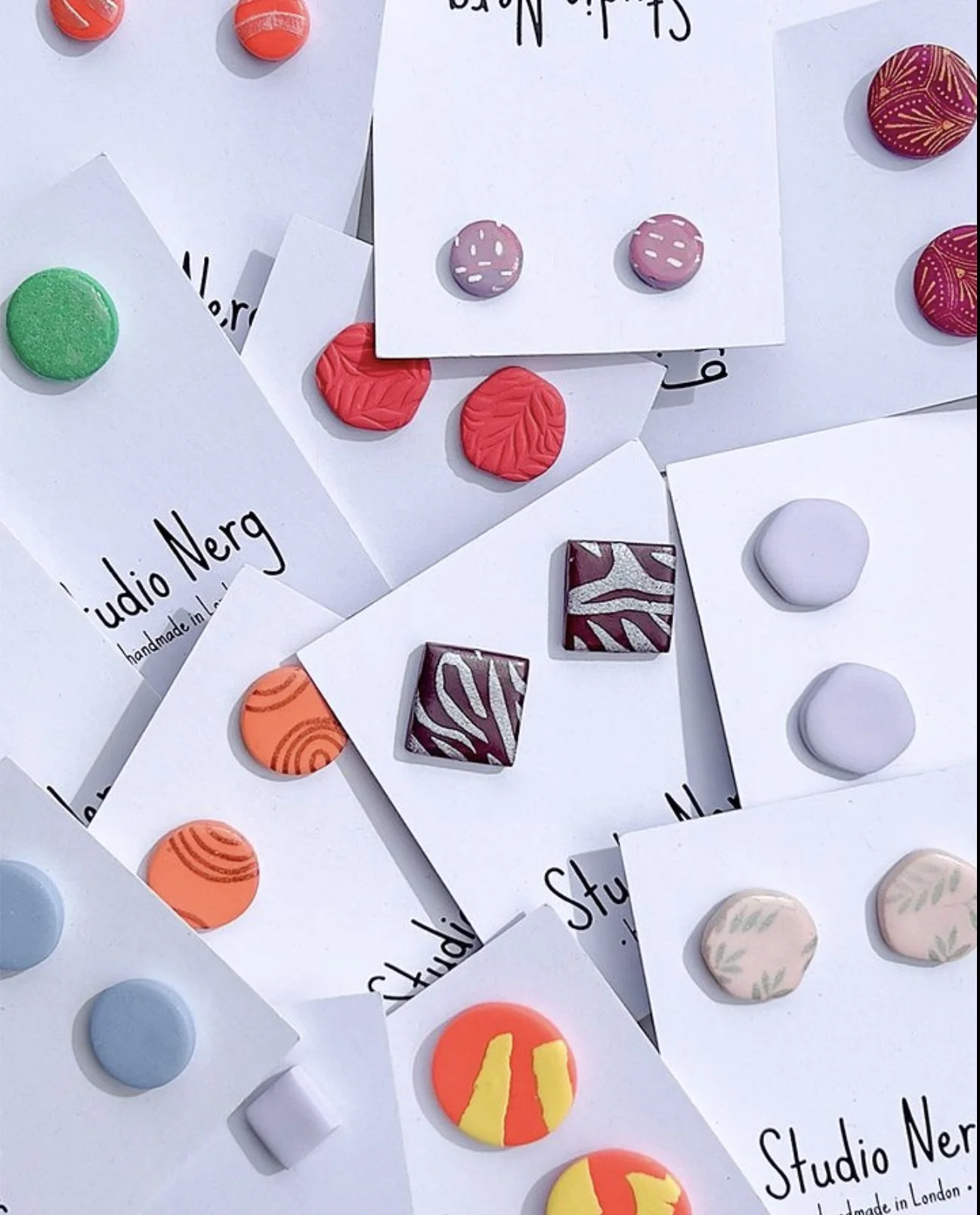 Polymer Clay Stud Earings - Studio Nerg