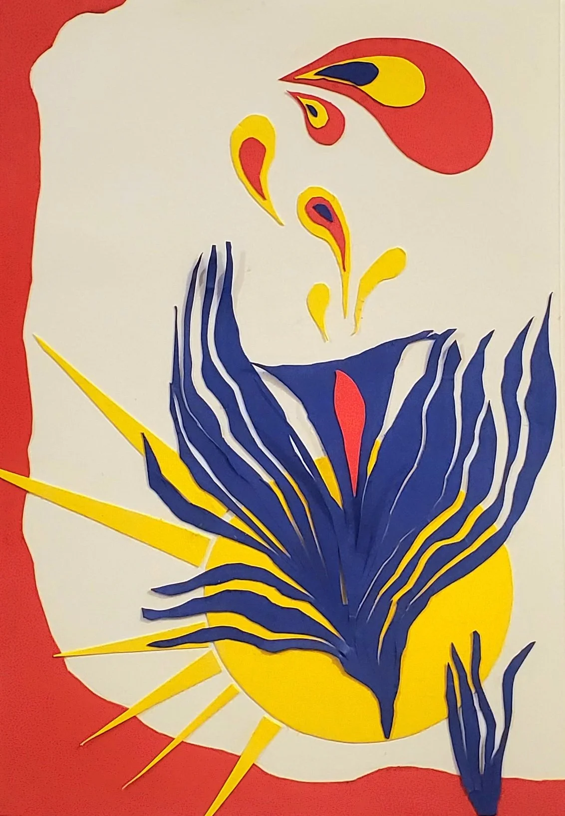 Sunrise, 3.5" x 5", paper cut-out, 2024
