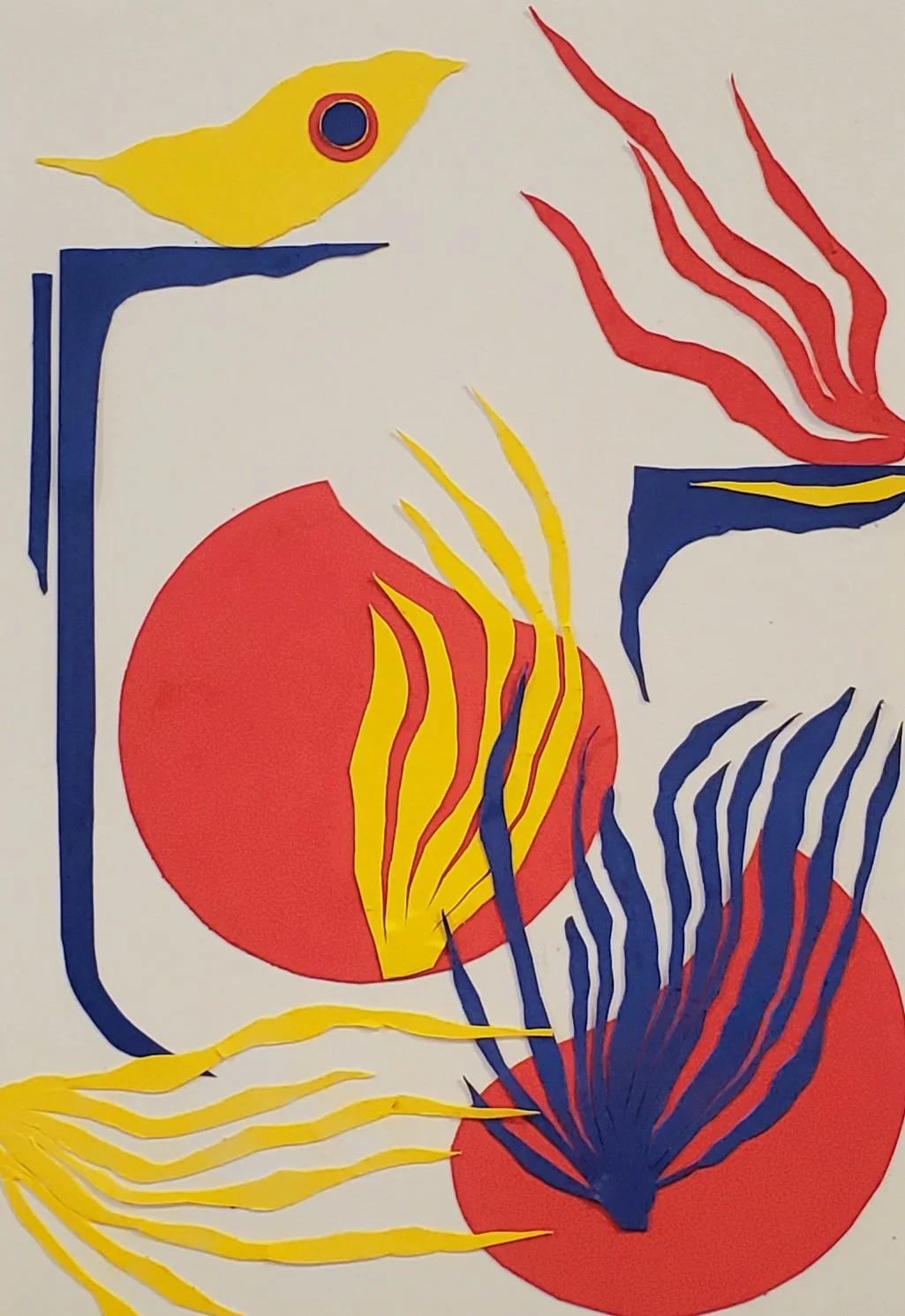 Sunset, 3.5" x 5", paper cut-out, 2024