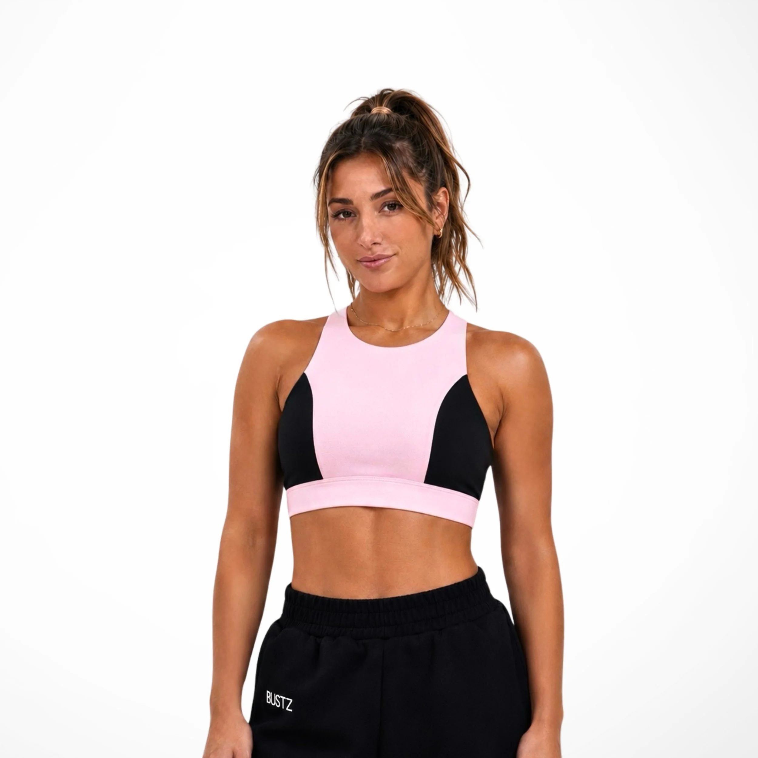 Women’s pink + black wrestling Sports Bra (1).jpg