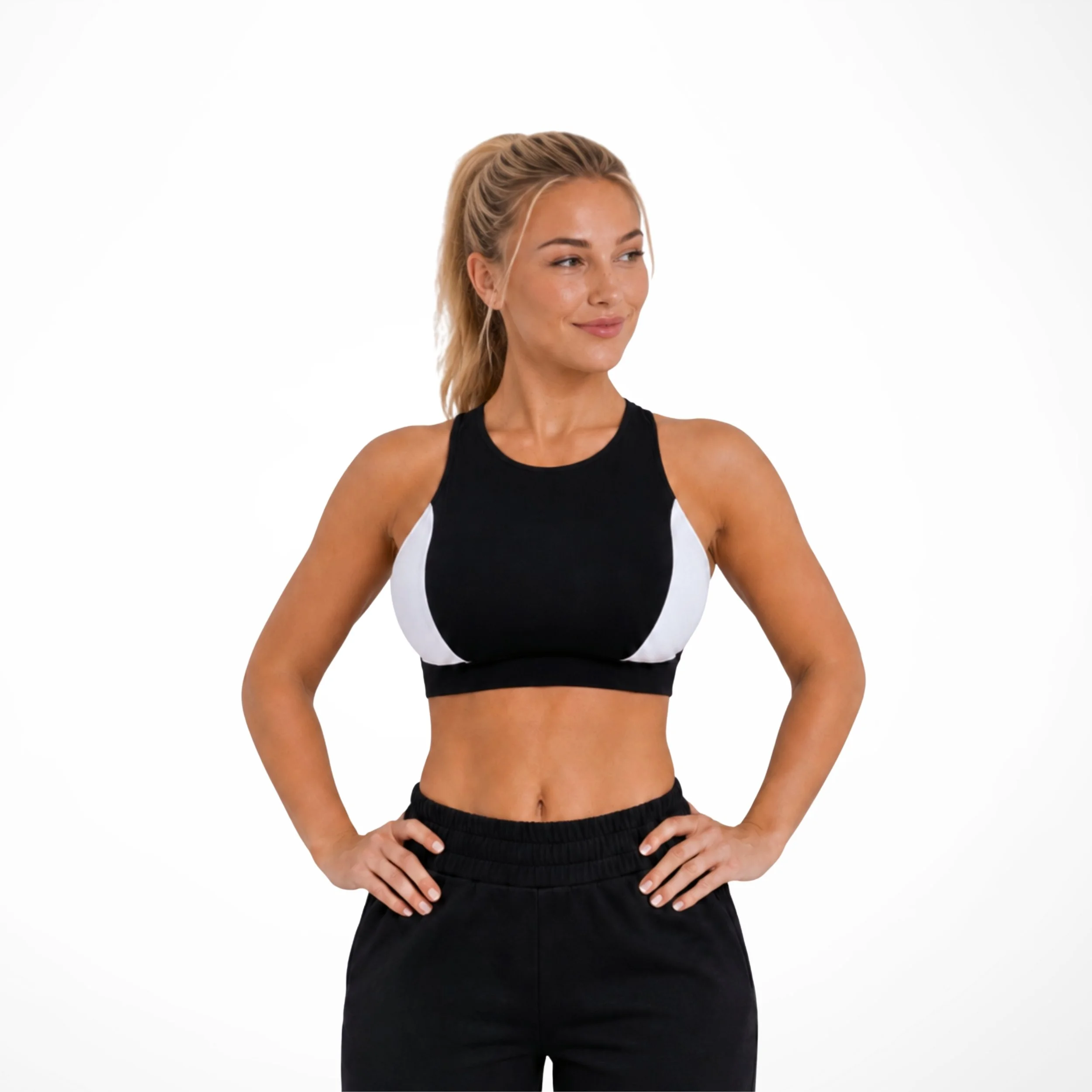 Women’s Wrestling Sports Bra – Black & White *Patented