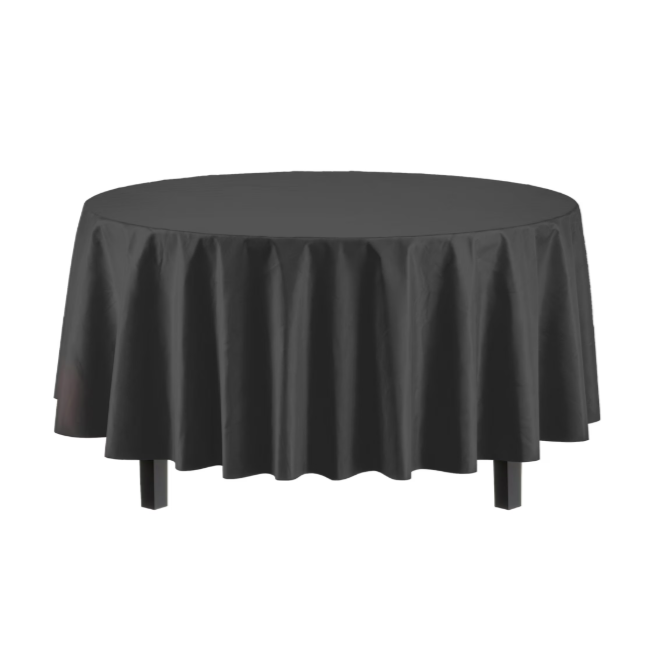 Disposable Plastic Table Cover — Round