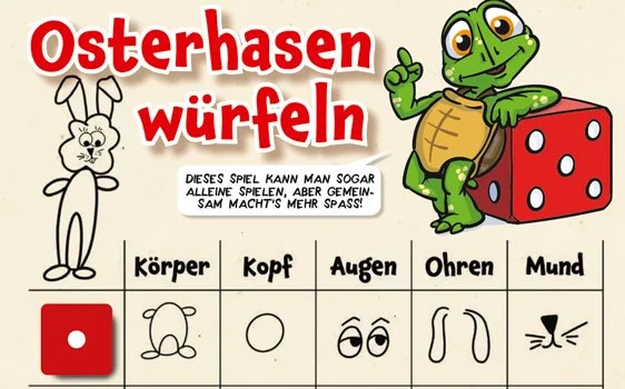 Osterhasen würfeln