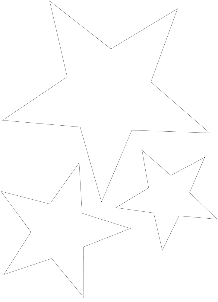 Verschieden grosse Sterne