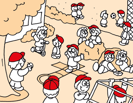 Rote Mützen – 12 Unterschiede