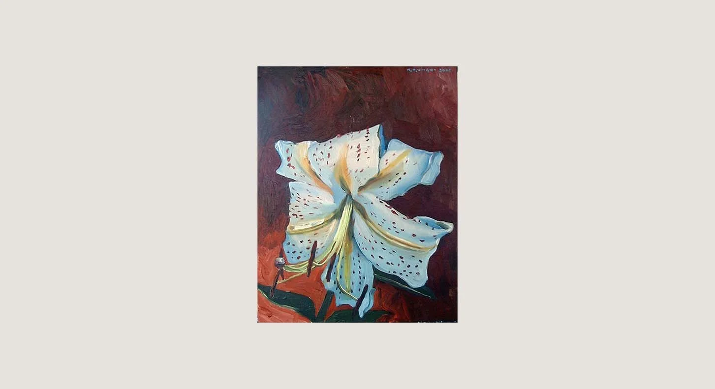 "Lily on Fire" Oil on Board 2005_12"x16" 