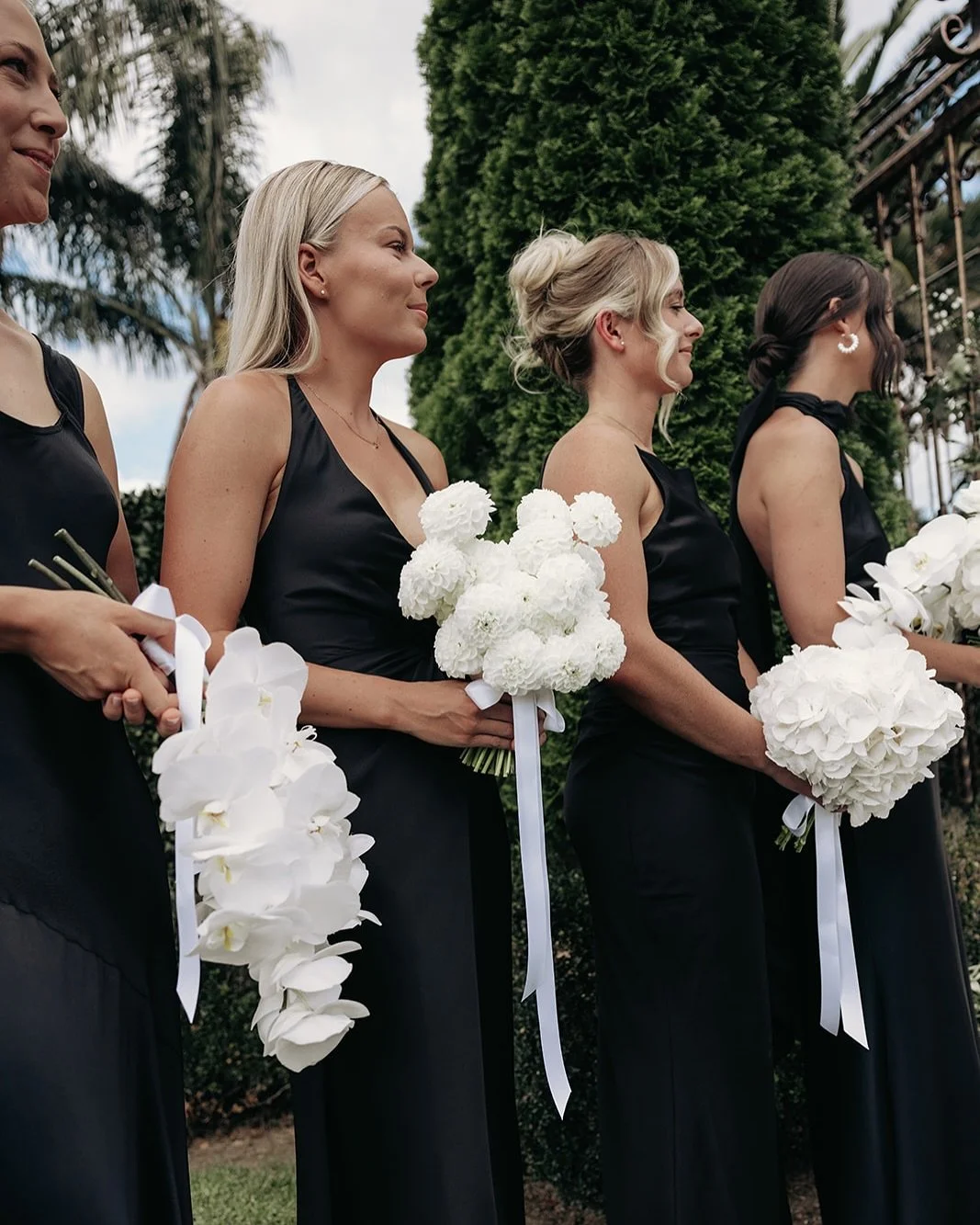All eyes on Hannah&rsquo;s bridesmaids 🕊️ Can&rsquo;t believe it&rsquo;s been over a year since this wonderful day!

Flowers @asterandbloom 
Makeup @hannahvassallo_makeup 
Hair @dededaph 
Styling @savethedate__celebrations 
Photo &amp; film @savanna