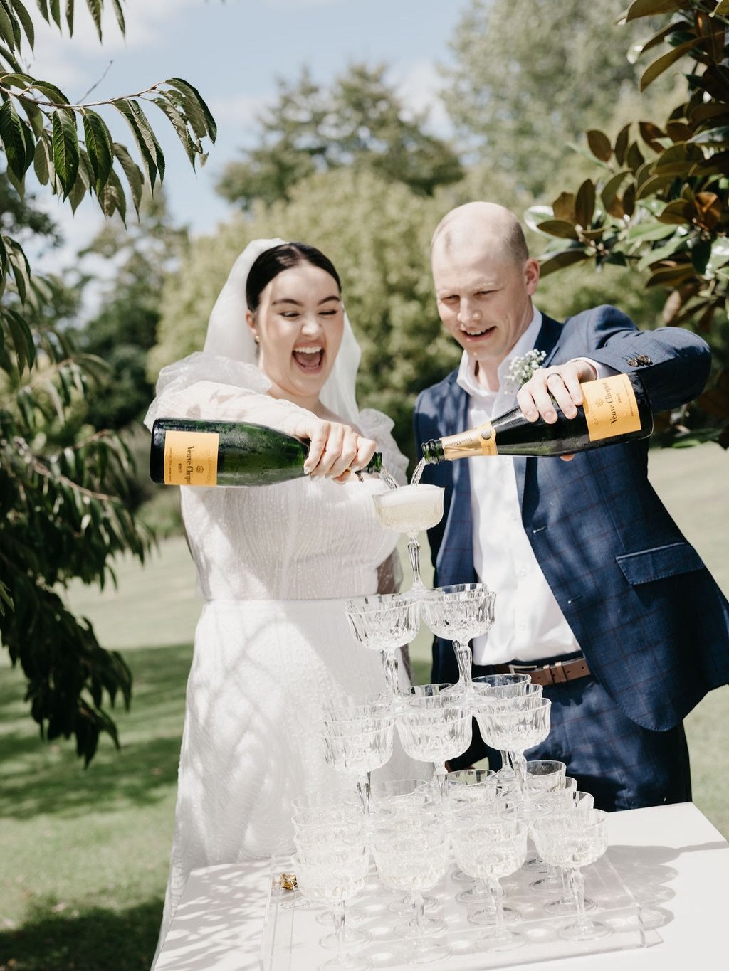 Chloe &amp; Mitchell 💒 Kiwis based in London, home for a wedding in Matakana with all the good stuff: a gorgeous little chapel, their favourite people, a string quartet, and champagne tower to top it all off. Wait til you see the reception venue&hel