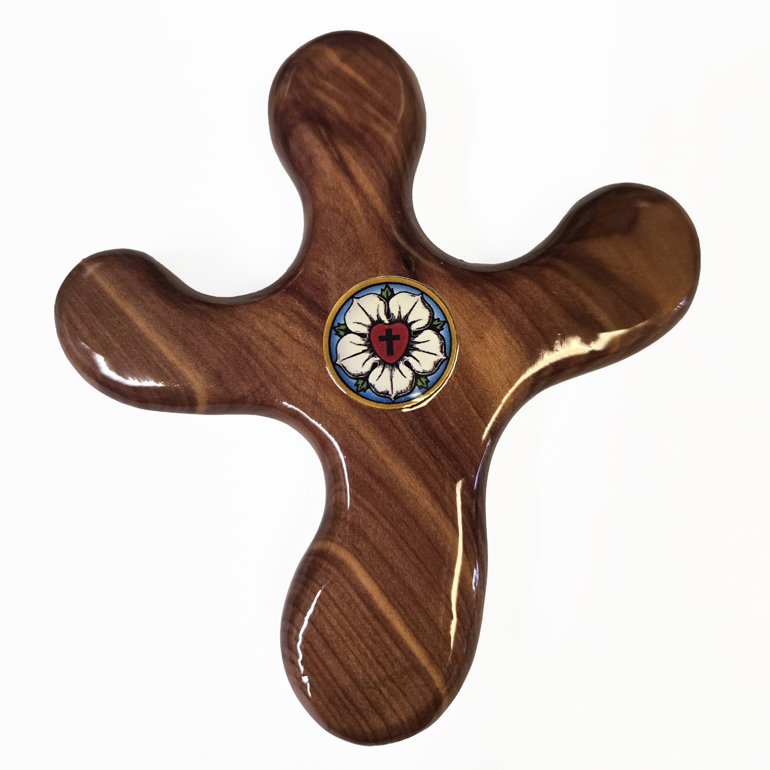 Palm Cross with Luther Rose