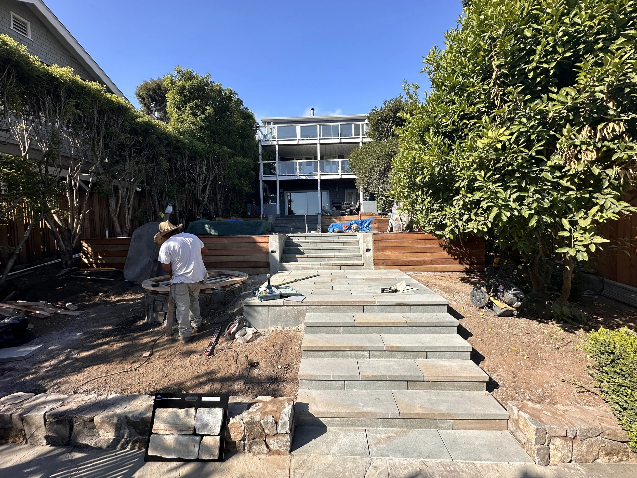 Bluestone stair construction