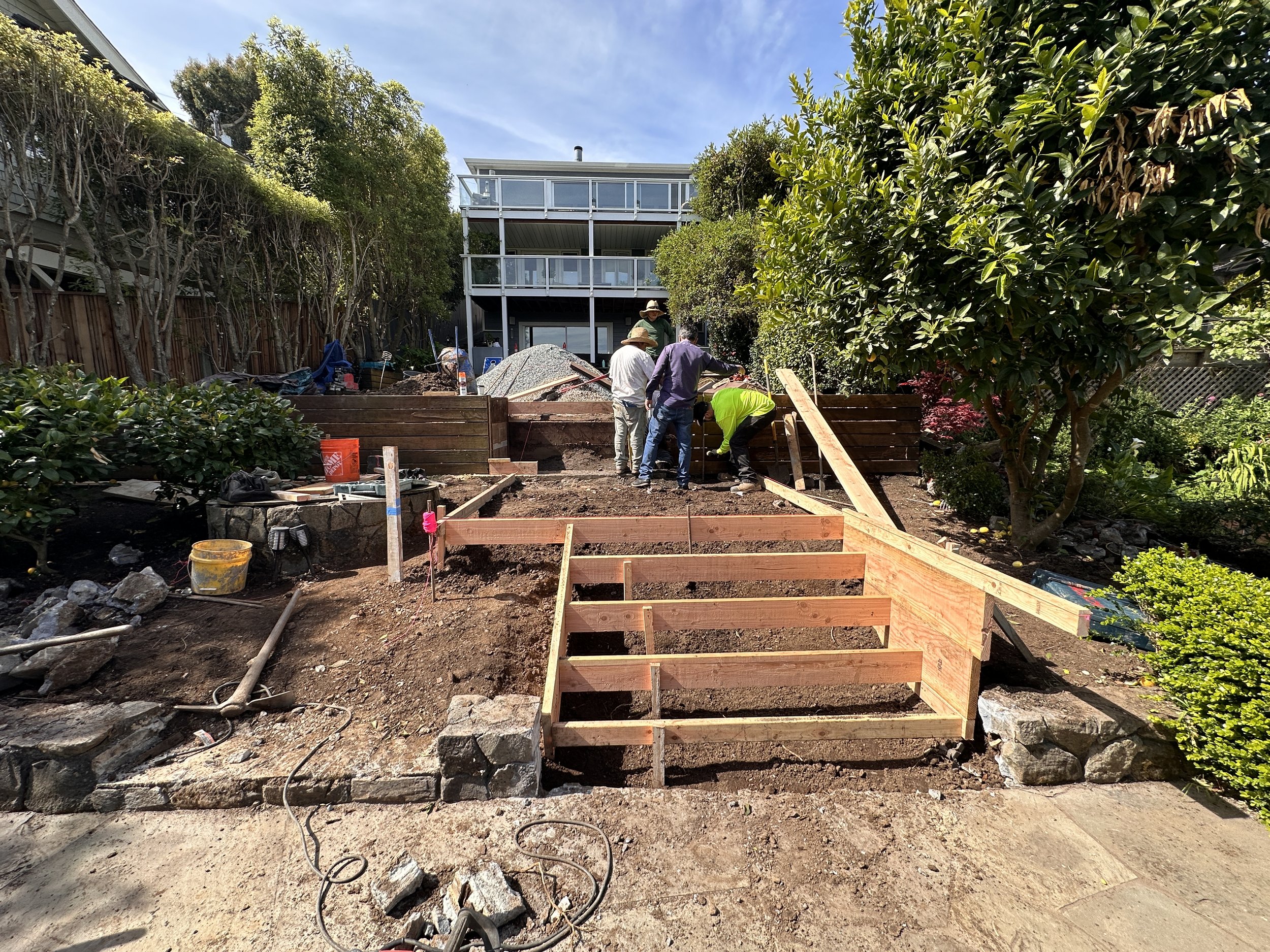 New stairs under construction