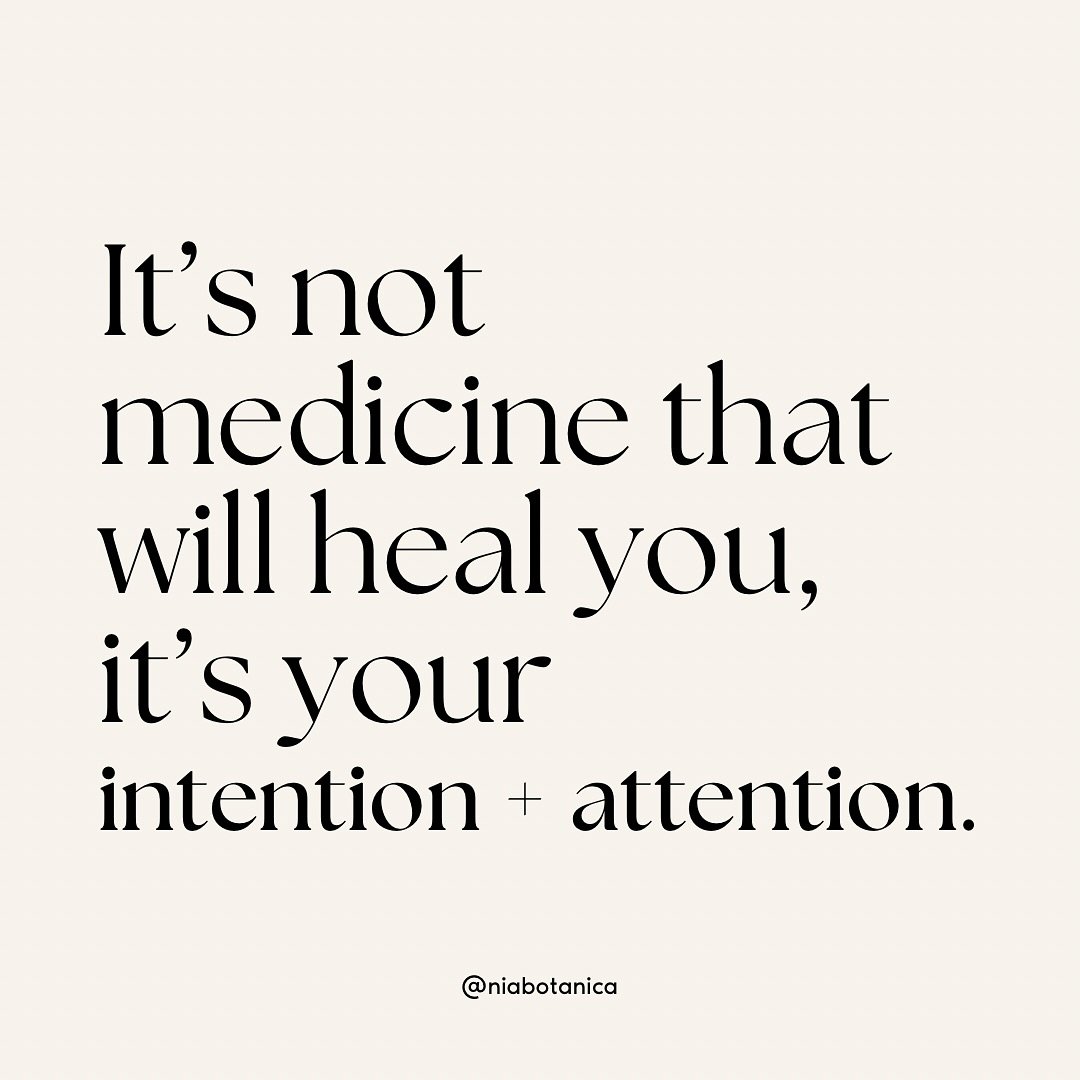 Our 2 ingredients for healing: intention + attention 🤍

You are your own best healer, trust yourself, you have it all. 😇

#niabotanica #naturalremedies #naturalhealling
