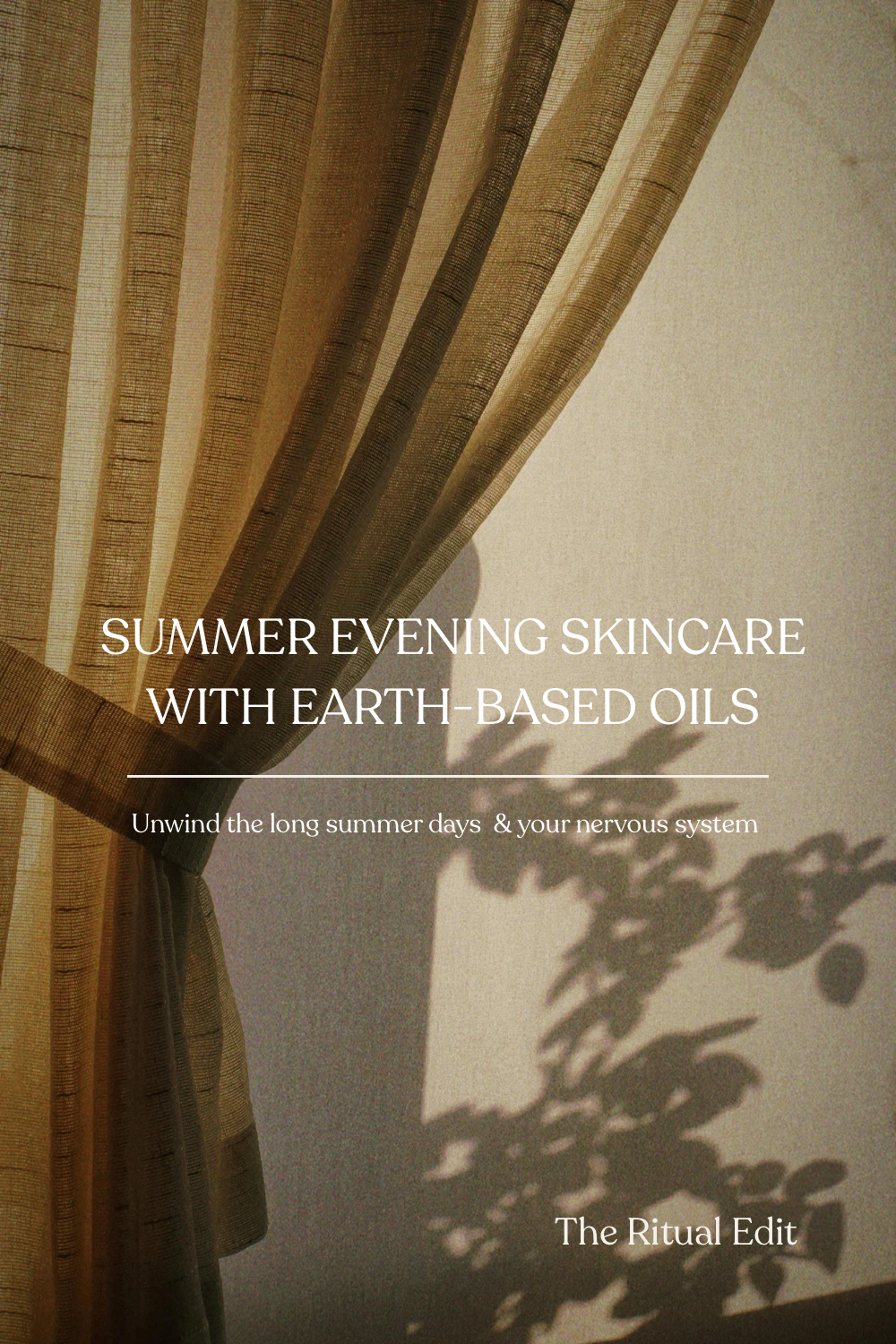 Evening Skincare with Earth-Based Oils