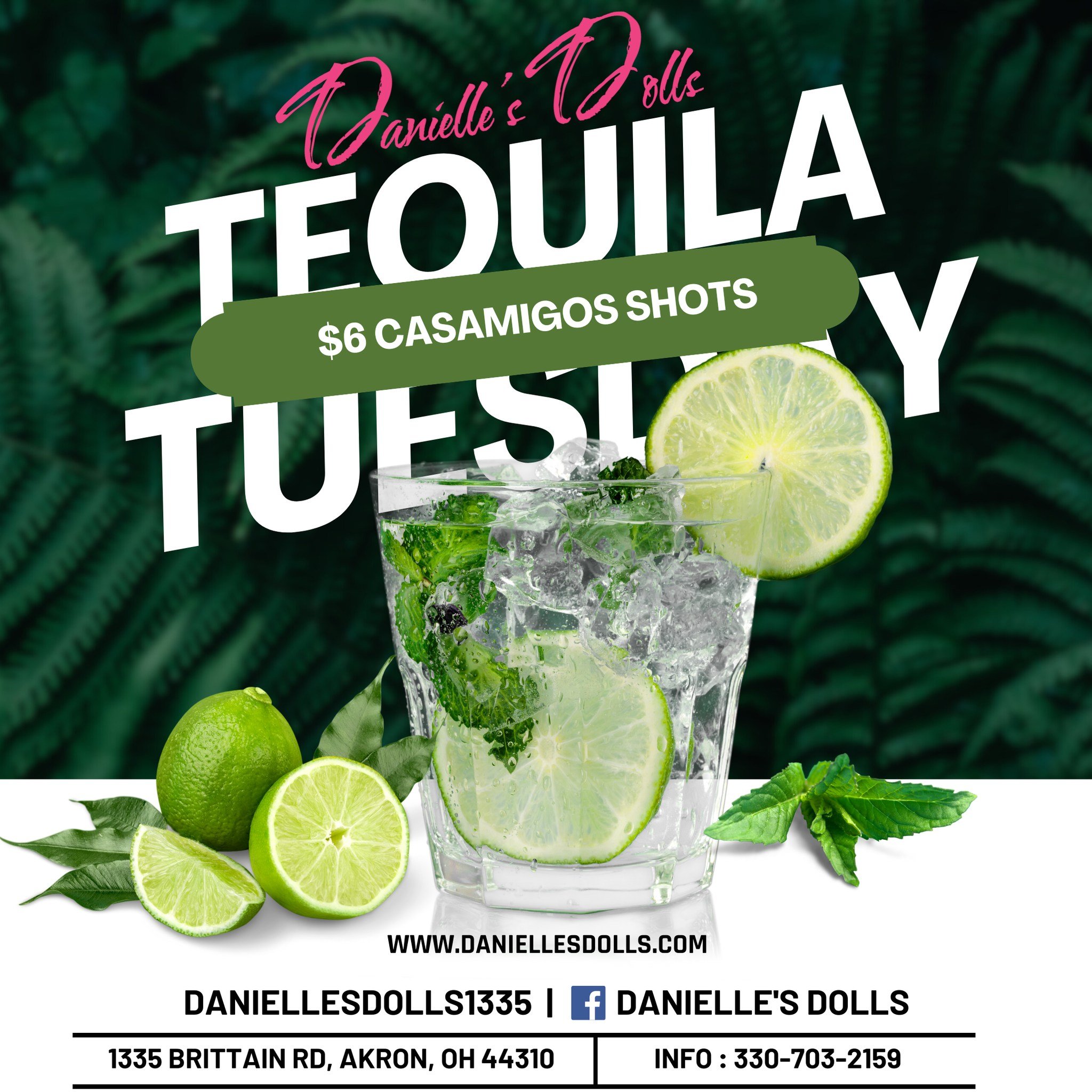 🎉💃 Tequila Tuesday is heating up at Danielle&rsquo;s Dolls! Join us every Tuesday for flirty vibes, irresistible fun, and $6 Casamigos shots all night long &ndash; Blanco, Reposado, and A&ntilde;ejo! 🍸🔥 Don&rsquo;t miss out on the chance to sip, 