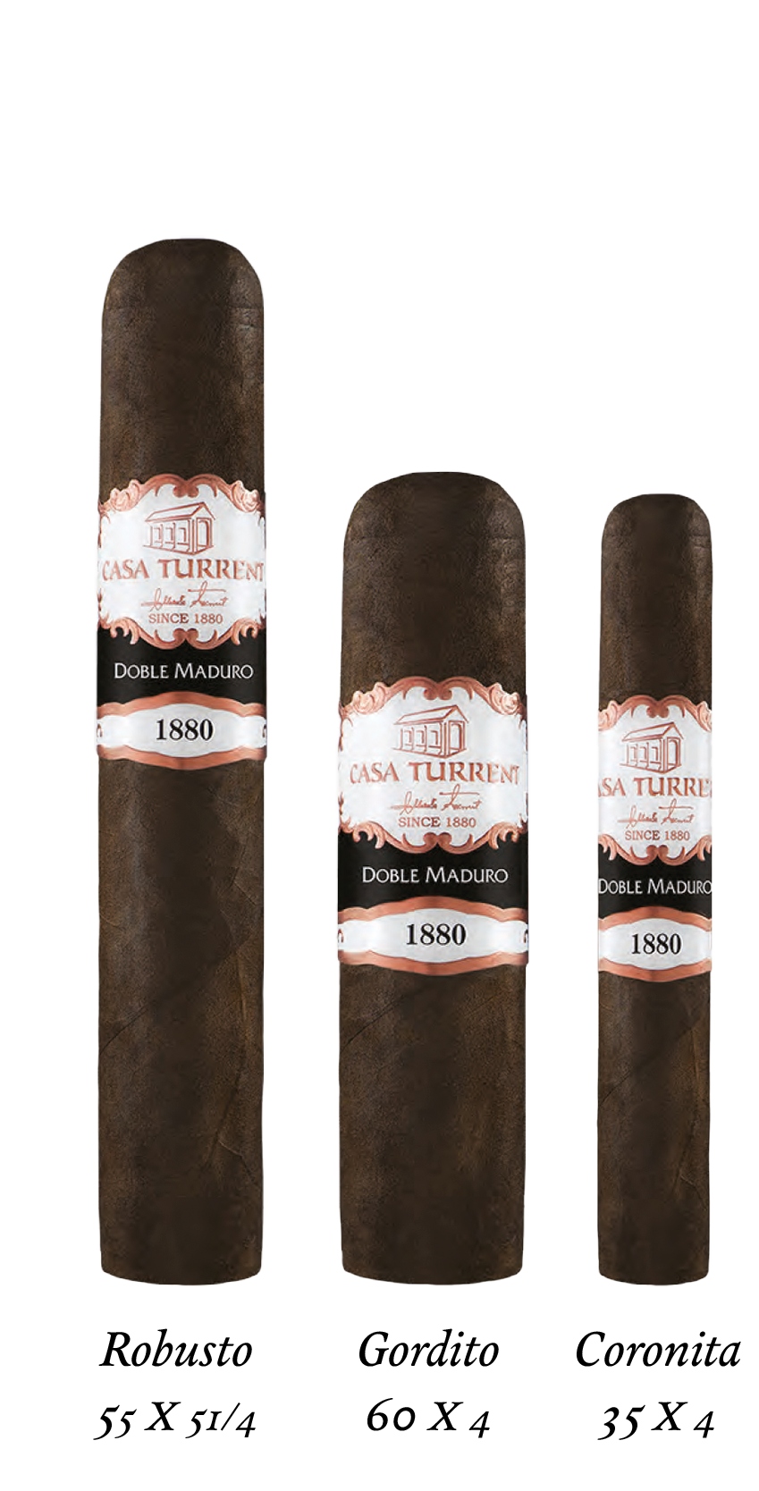 Casa Turrent 1880 Doble Maduro Sizes