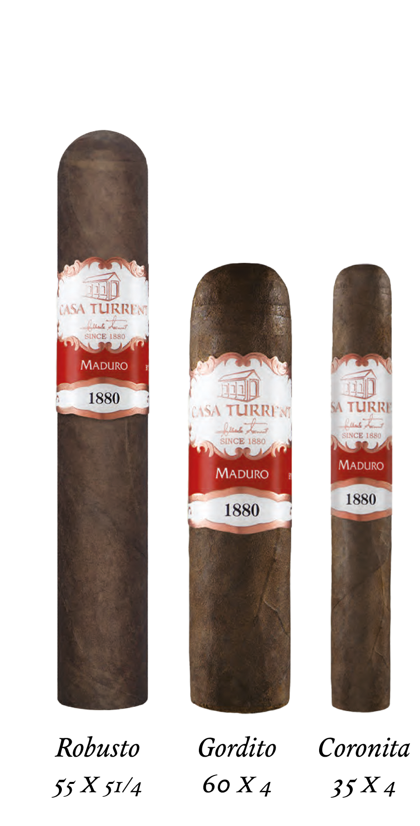 Casa Turrent 1880 Maduro Sizes