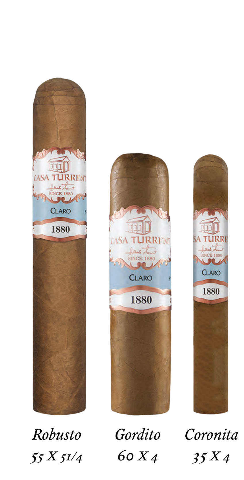 Casa Turrent 1880 Claro sizes