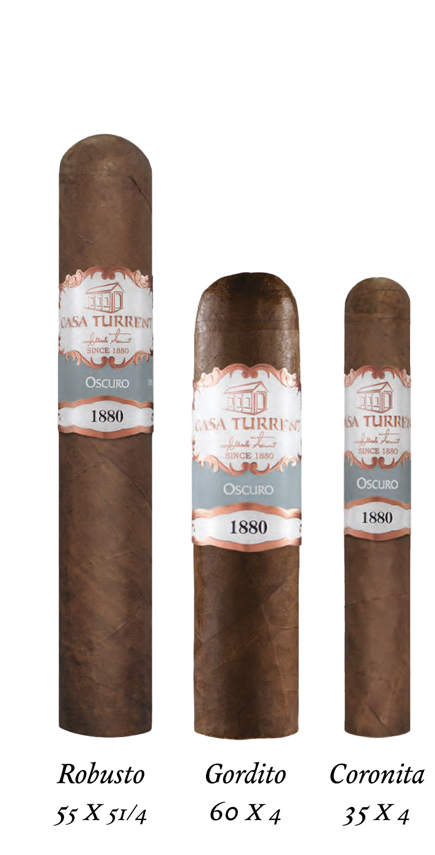 Casa Turrent 1880 Sui Generis Collection Sizes and Vitolas