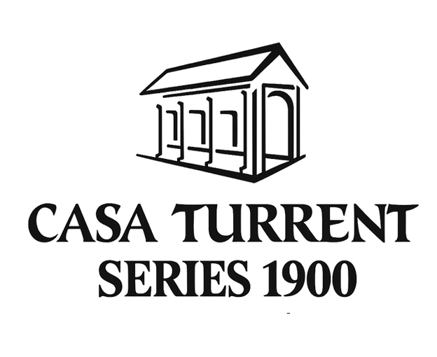 Logo of Casa Turrent Series 1000, featuring a line drawing of a house with three doors.