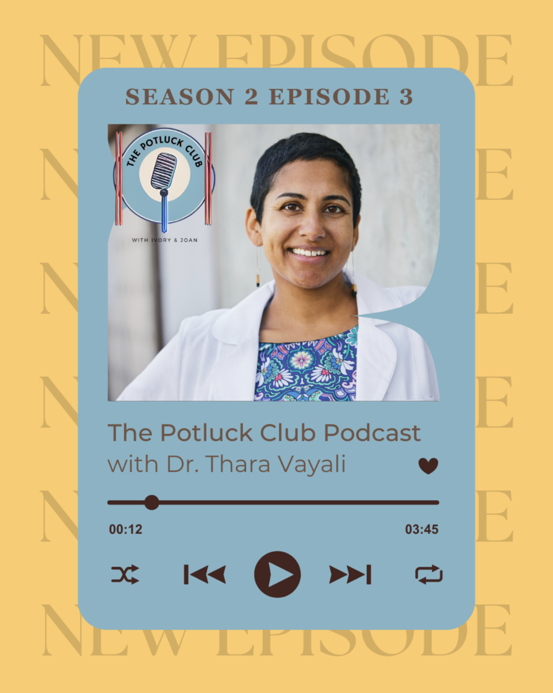 Photo of Dr. Vayali being the guest speaker on S2E3 episode