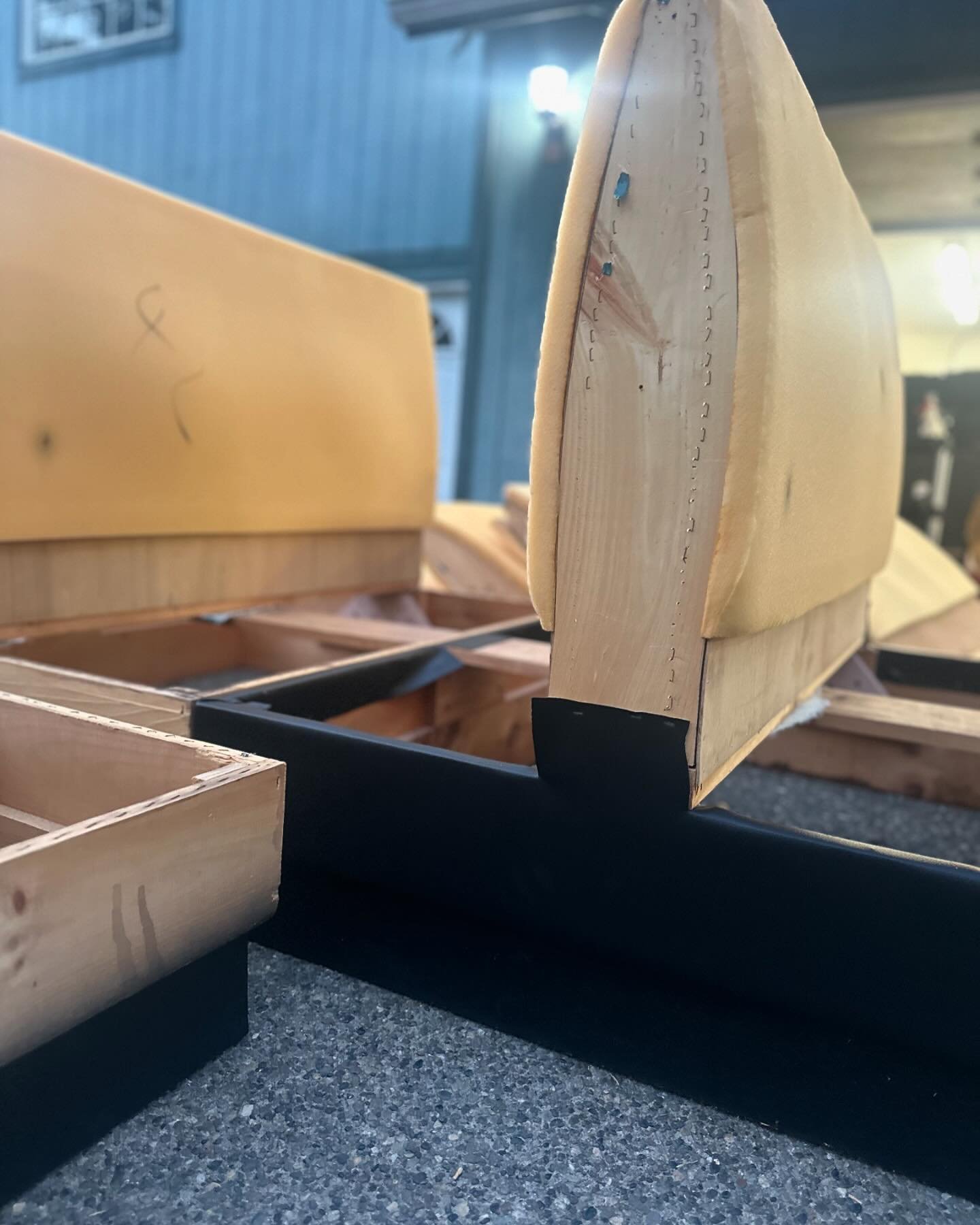 Weekend projects 
.
.
.
#upholstery #handmade #vinyl #custommade #sushi #localbusiness #supportlocal
