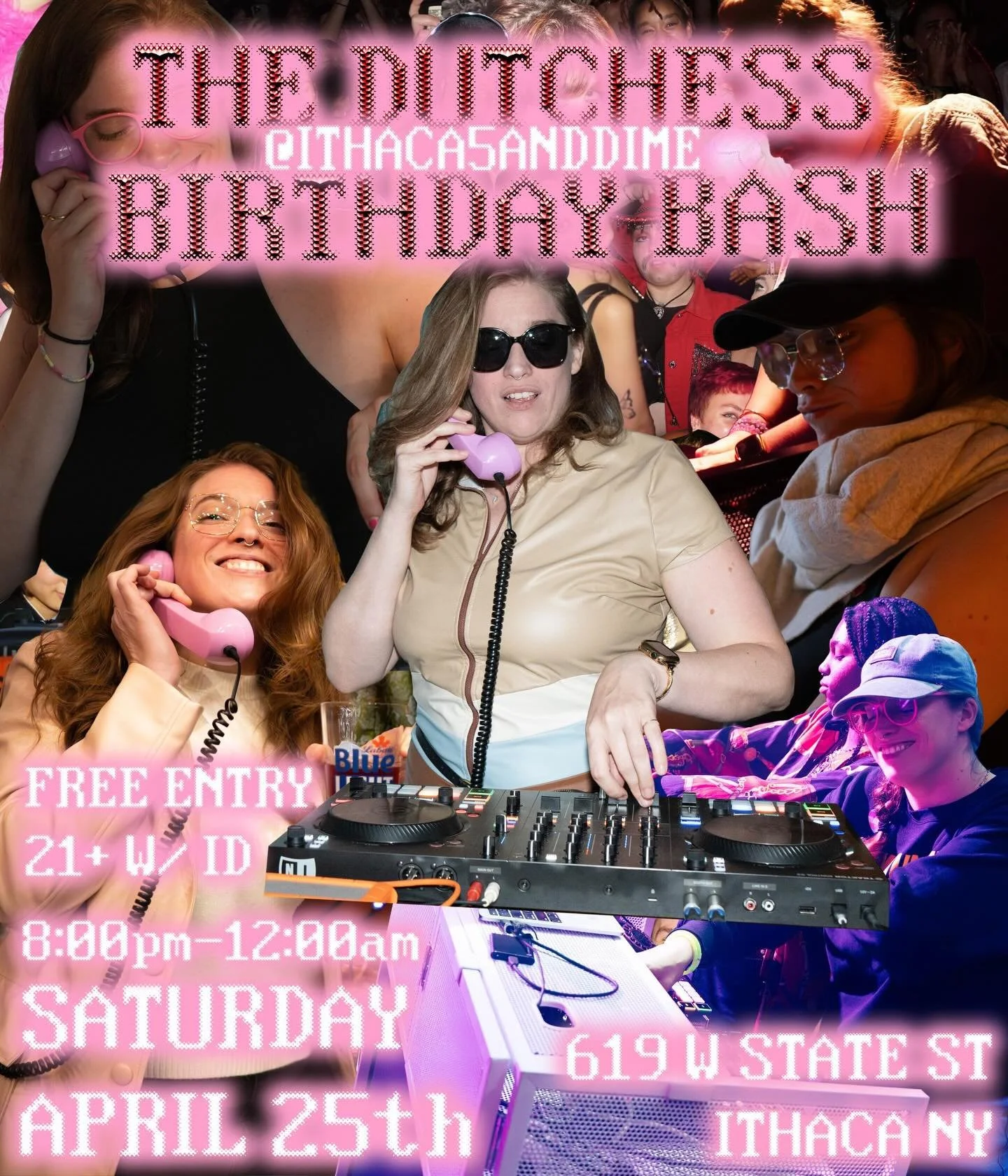 THE BIRTHDAY GIRL ONLY WANTS CAKE 🍑🔥 

It&rsquo;s @thedutchessofspiritposse birthday so her and  @the.brat.dondada are turning all the way up 🔊

Saturday, April 25 | 8PM&ndash;Midnight 
@ithaca5anddime 

Bass up, backs down. If you got it, serve i