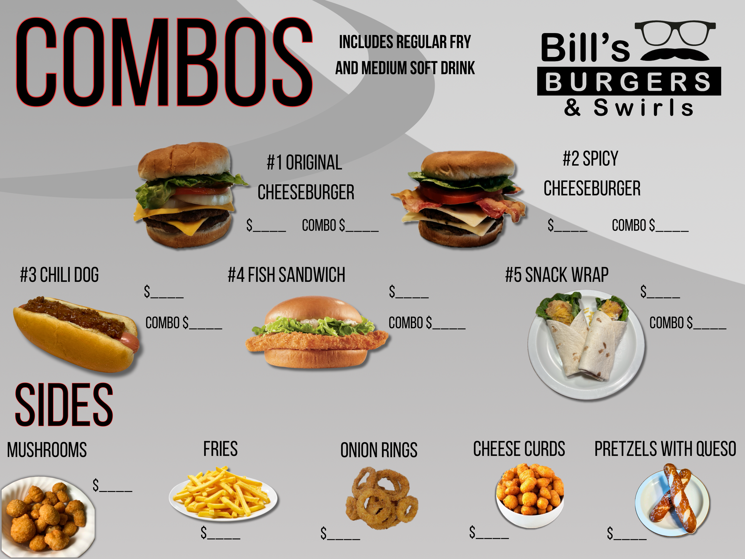 Bills Menu.pdf Bills Burgers and Swirls restaurant — Bill's Burgers Swirls