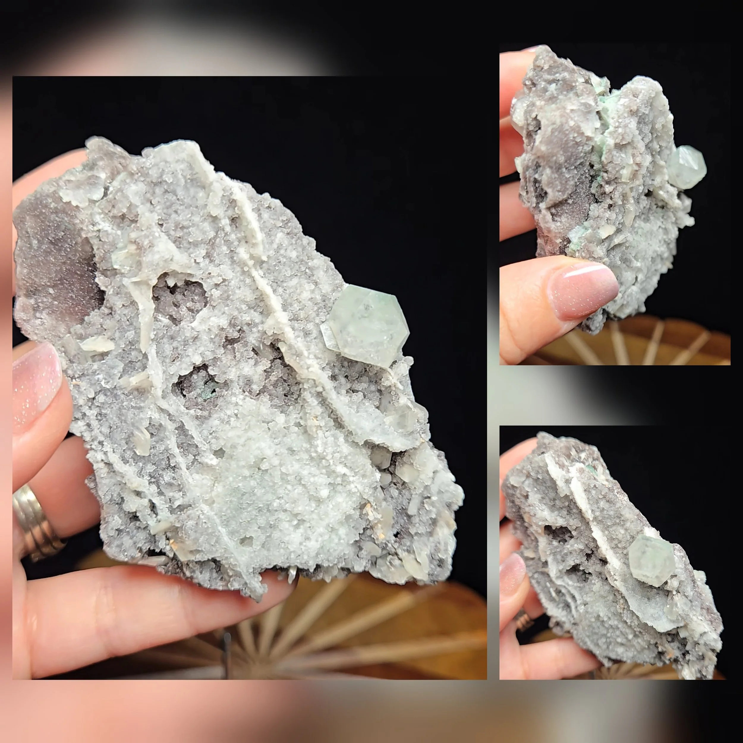 .Apophyllite, Calcédoine #34A