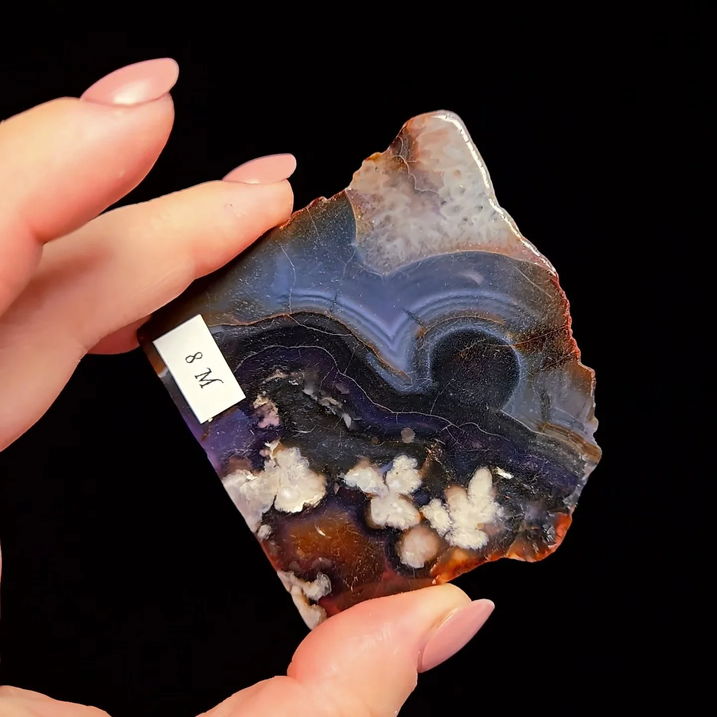 .Agate fleur #8M