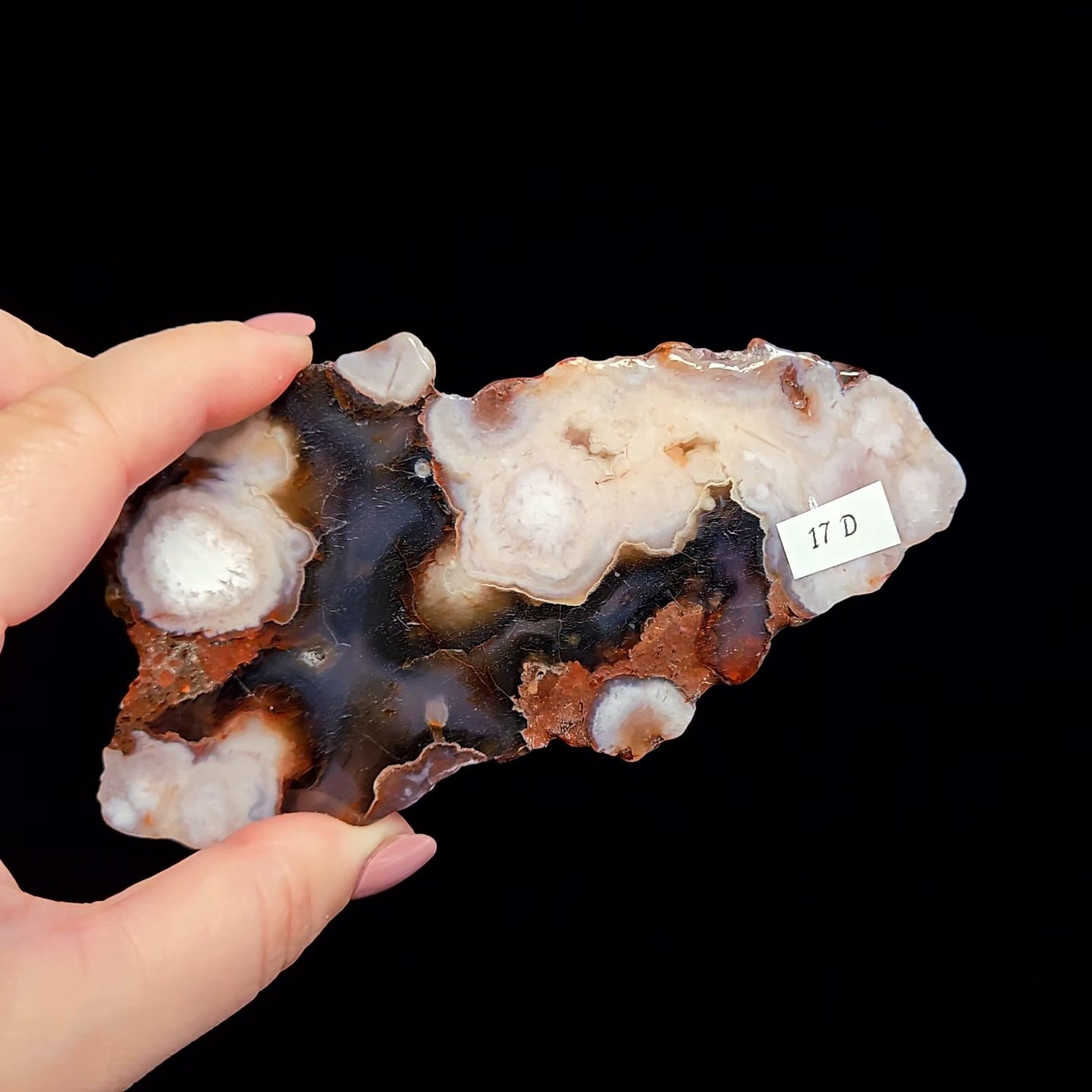 .Agate fleur #17D
