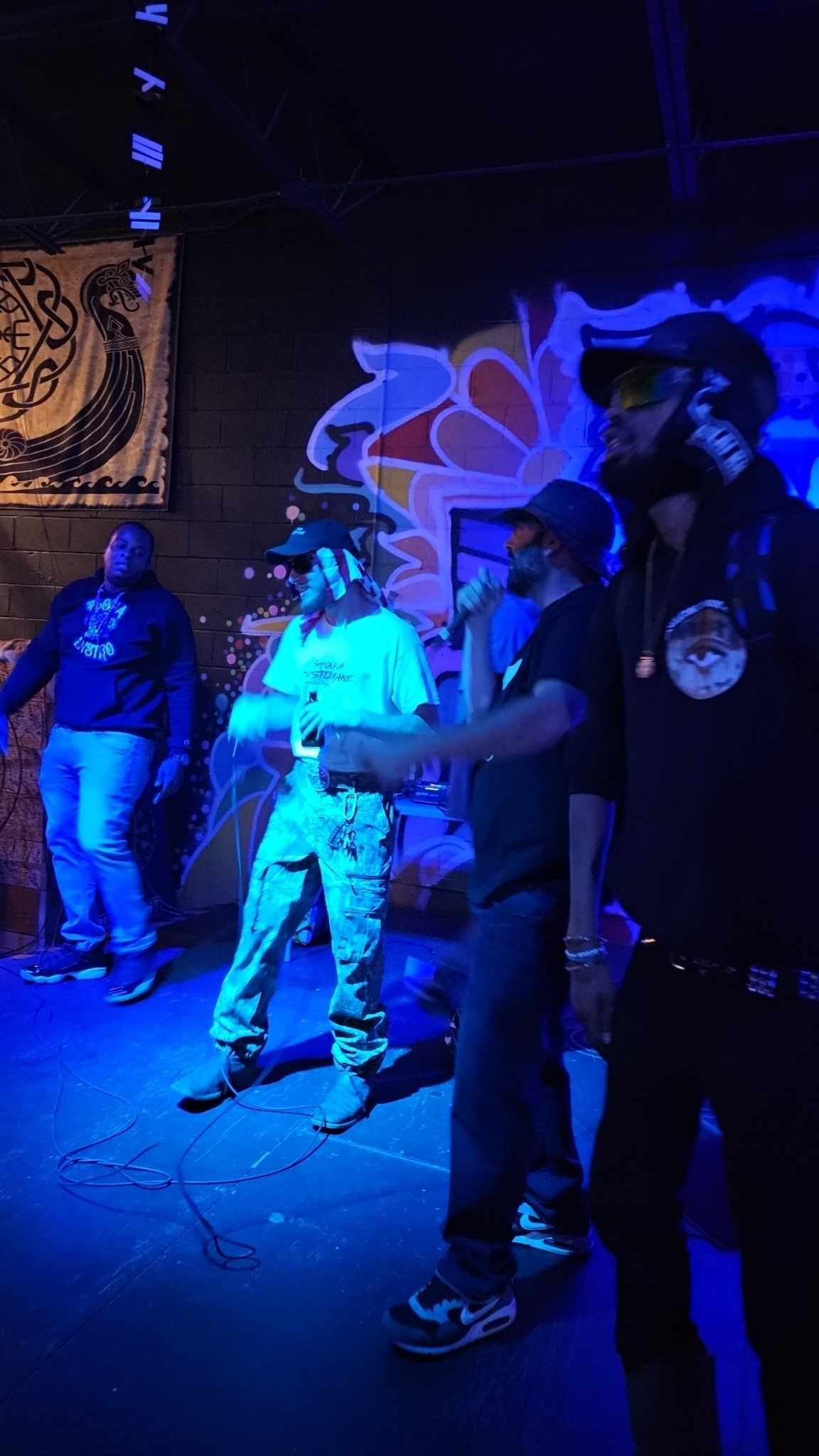 SHOCKA HUSTLEMAN AND LHUS PREFORMING THEIR NEWLY RECORDED SONG @ THE HEATHENS DEN MARION NC