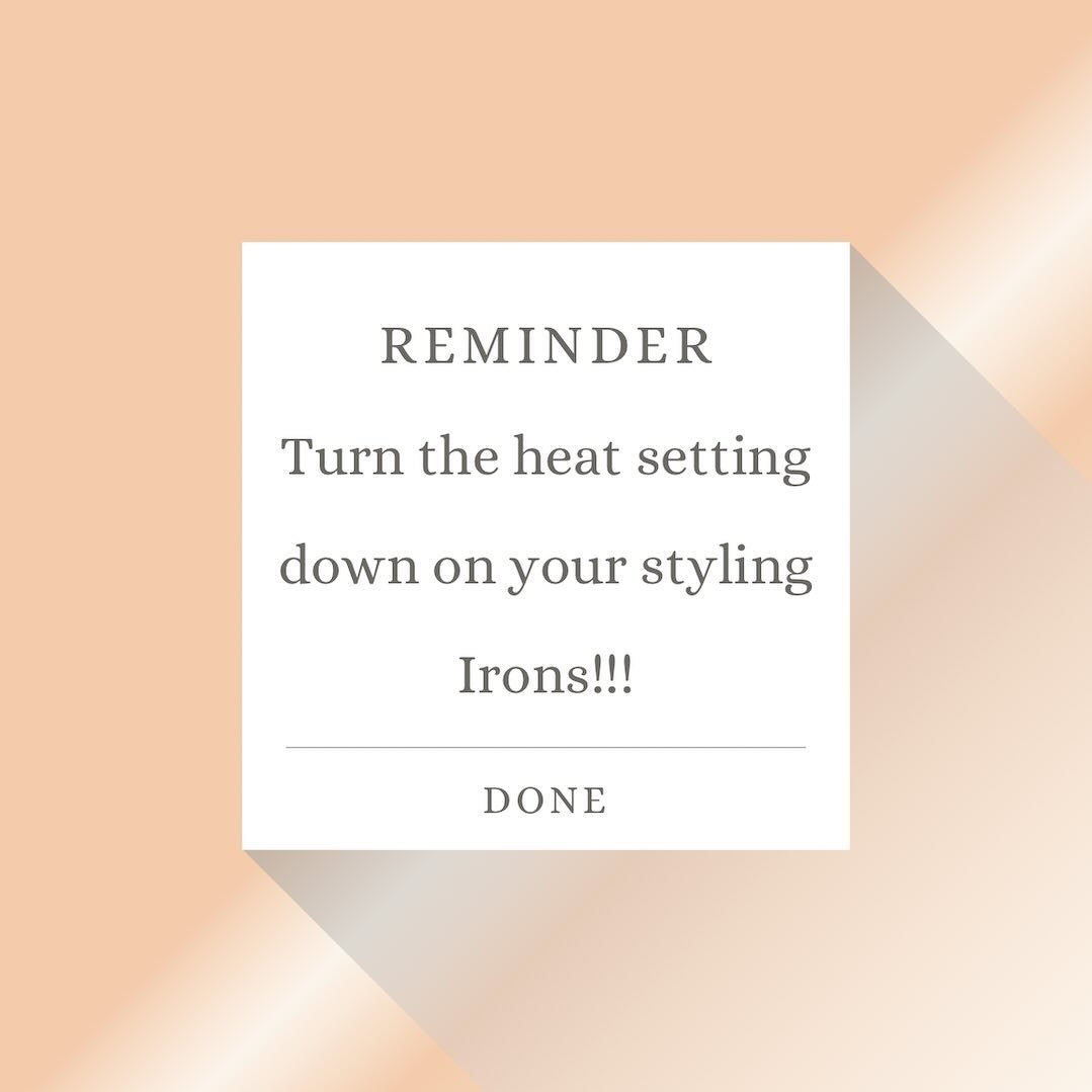I bet your iron is set too high&hellip;..

I personally recommend to my guests to keep their styling tools set to 350(F) or less. If your hair is super fine I would go lower to 300. If you have coarse or coil curls you can go up to 400. WITH A HEAT P
