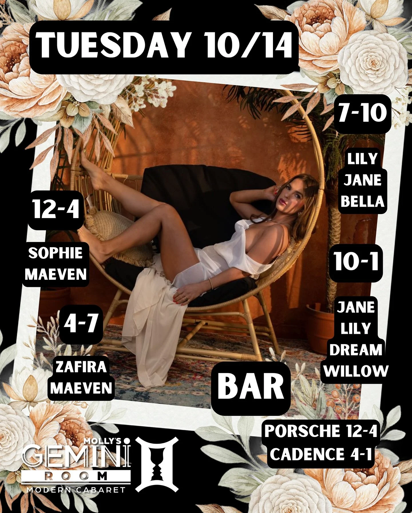 This Tuesday line up is gonna help you turn up your week a little. Come see for yourself! Open everyday at noon.