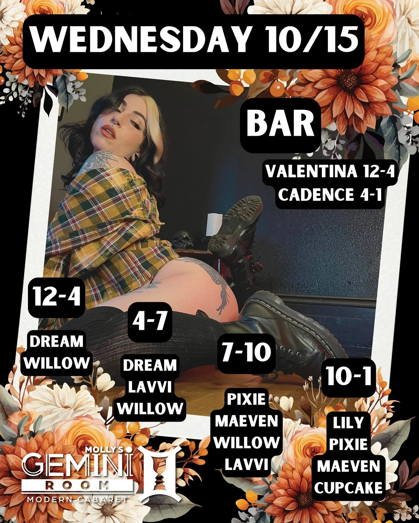 Wild Wednesday is here for your mid week pick me up! Come see where the mood takes you , only at @mollysgeminiroom